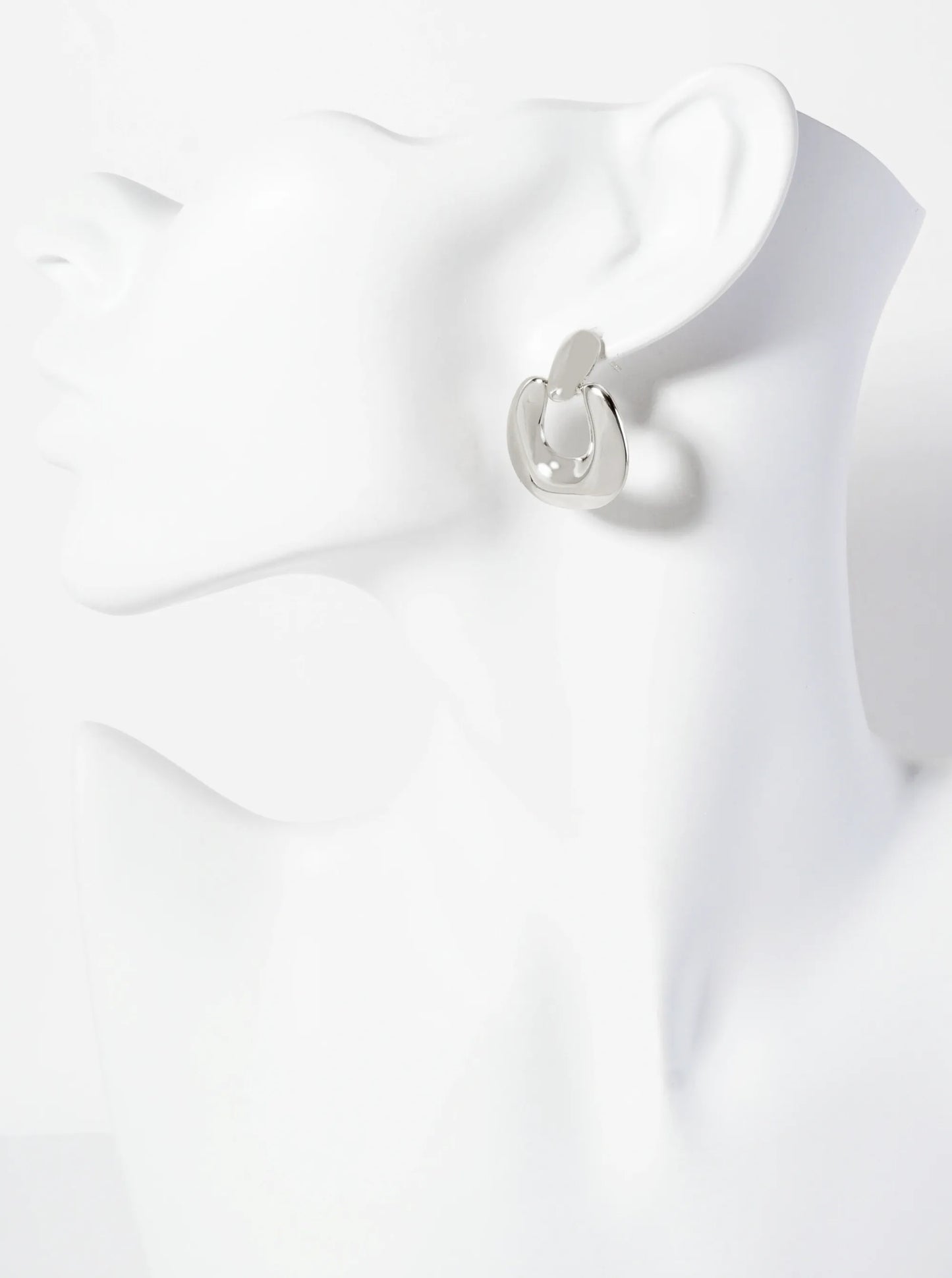 Polished Brass Doorknocker Design 18K-Gold-Dipped Earrings