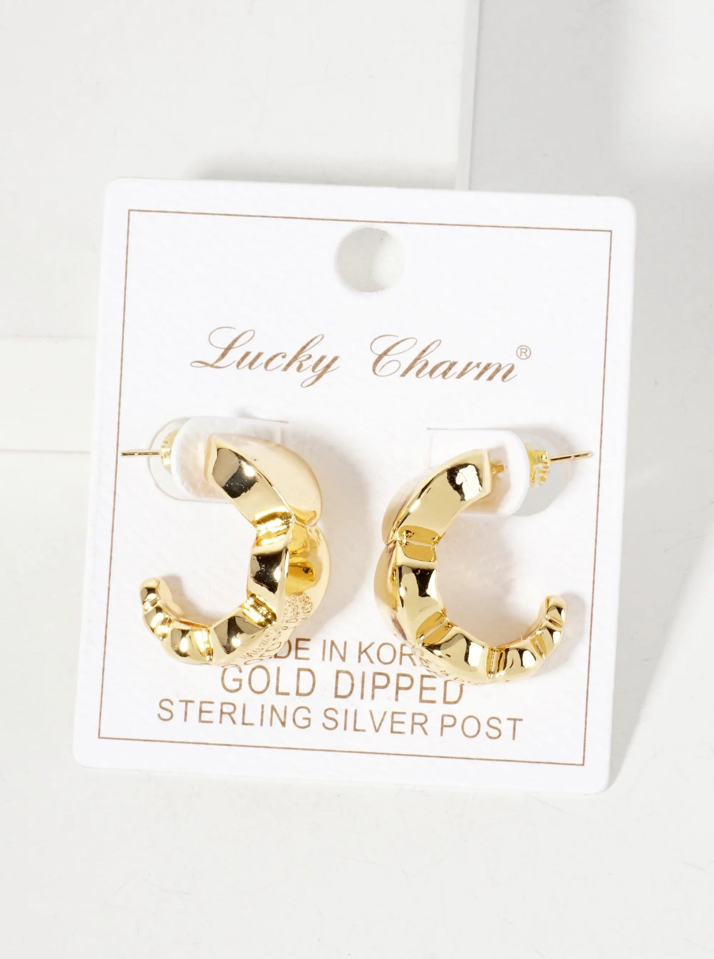 Polished Brass Graduated Ball-Shaped 23mm 18K-Gold-Dipped Open Hoop Earrings