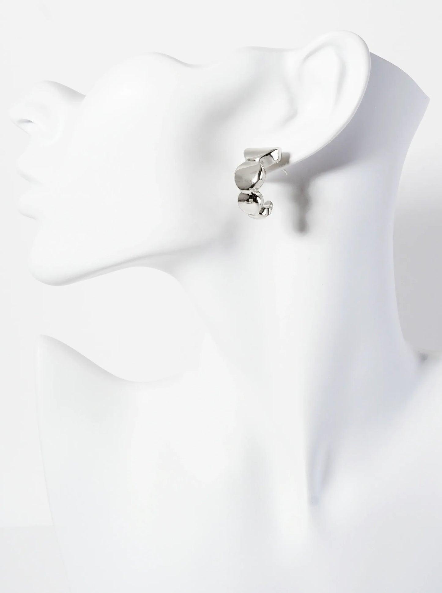 Polished Brass Graduated Ball-Shaped 23mm 18K-Gold-Dipped Open Hoop Earrings