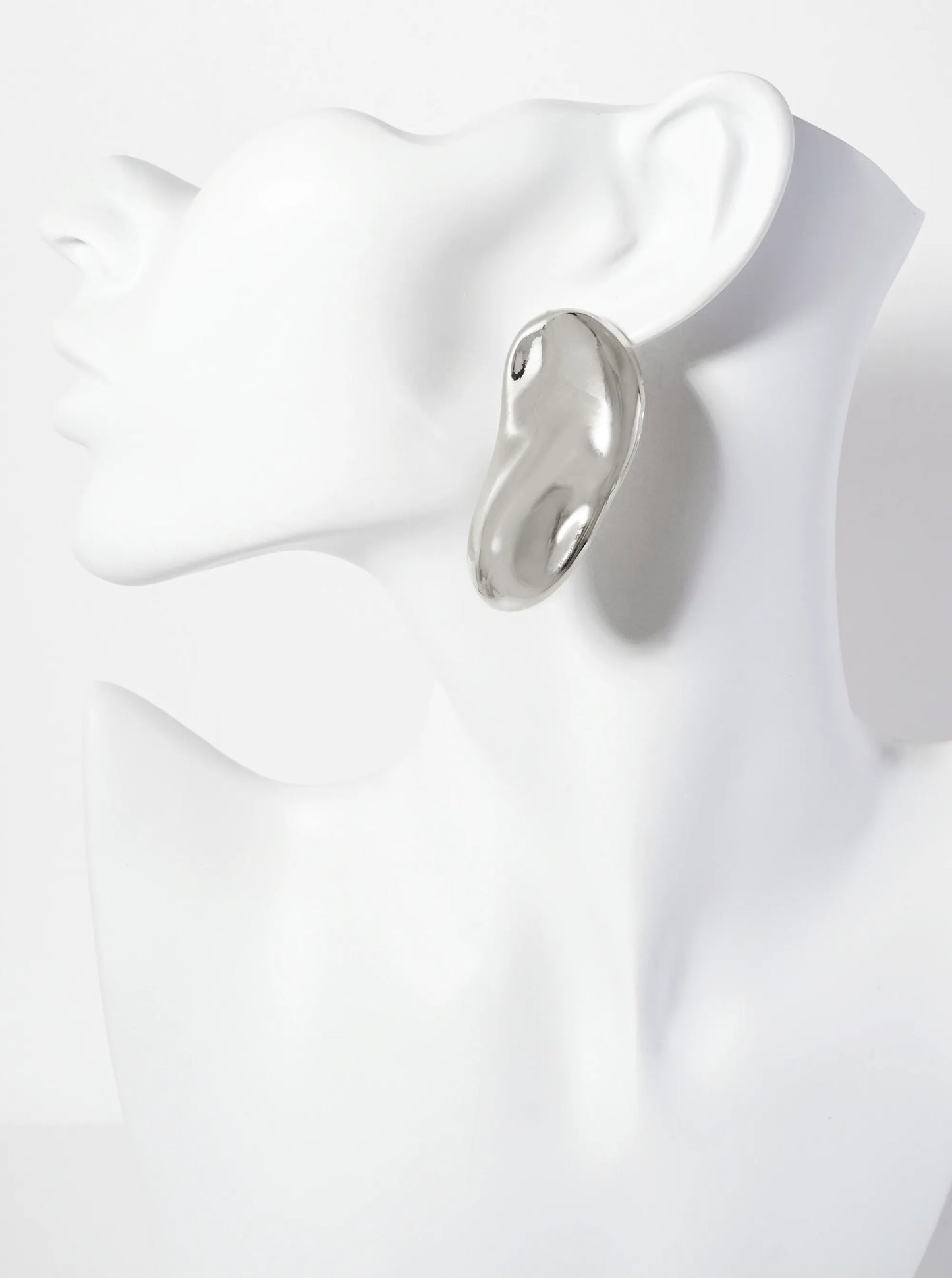 Polished Brass Hand-Pressed-Texture 18K-Gold-Dipped Statement Earrings