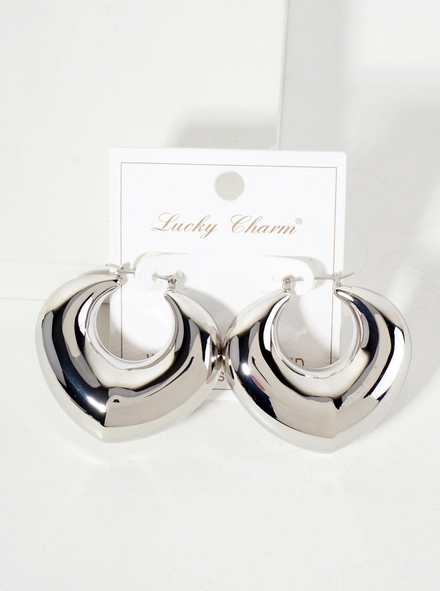 Polished Brass Hollow Tapered Heart Tube 18K-Gold-Dipped Latch-Back Hoop Earrings