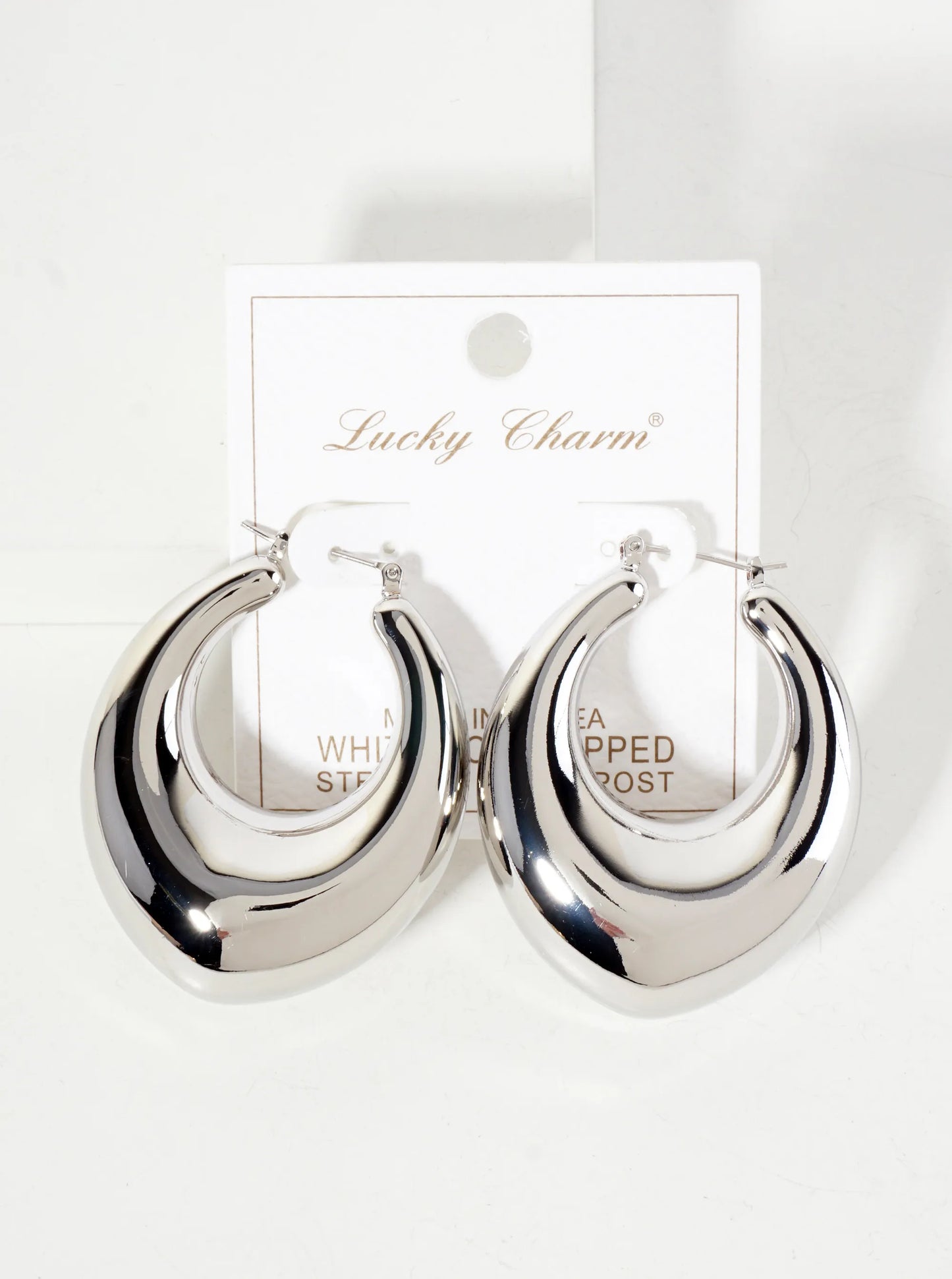 Polished Brass Hollow Tapered Round Tube 18K-Gold-Dipped Latch-Back Hoop Earrings