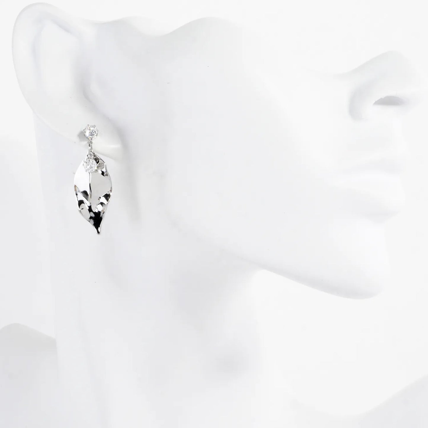 Polished Brass Leaf Earrings