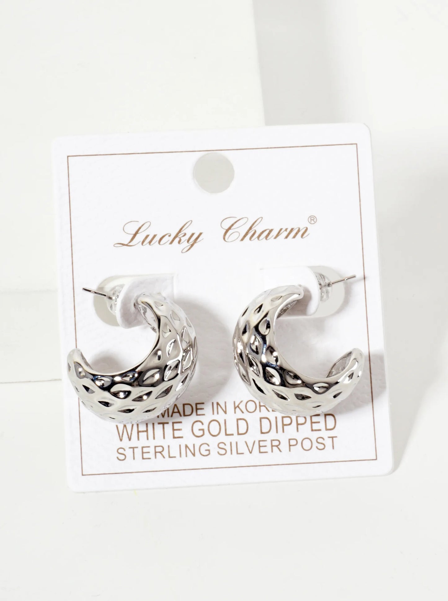 Polished Brass Sculpted Rhombus 18K-Gold-Dipped 20mm Open Hoop Earrings With 14mm-Thickness