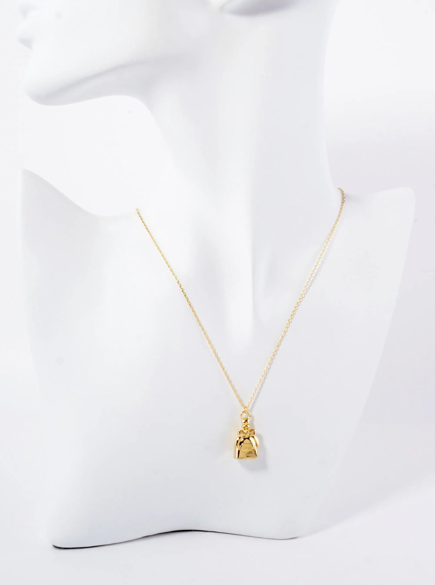 Polished Brass Tequila Pendant Hypoallergenic 18K-Gold-Dipped Necklace