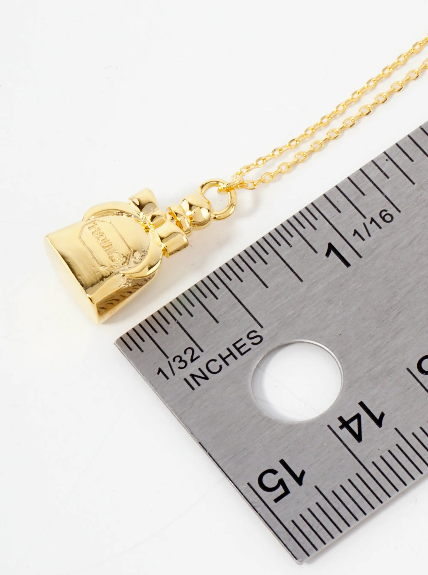 Polished Brass Tequila Pendant Hypoallergenic 18K-Gold-Dipped Necklace