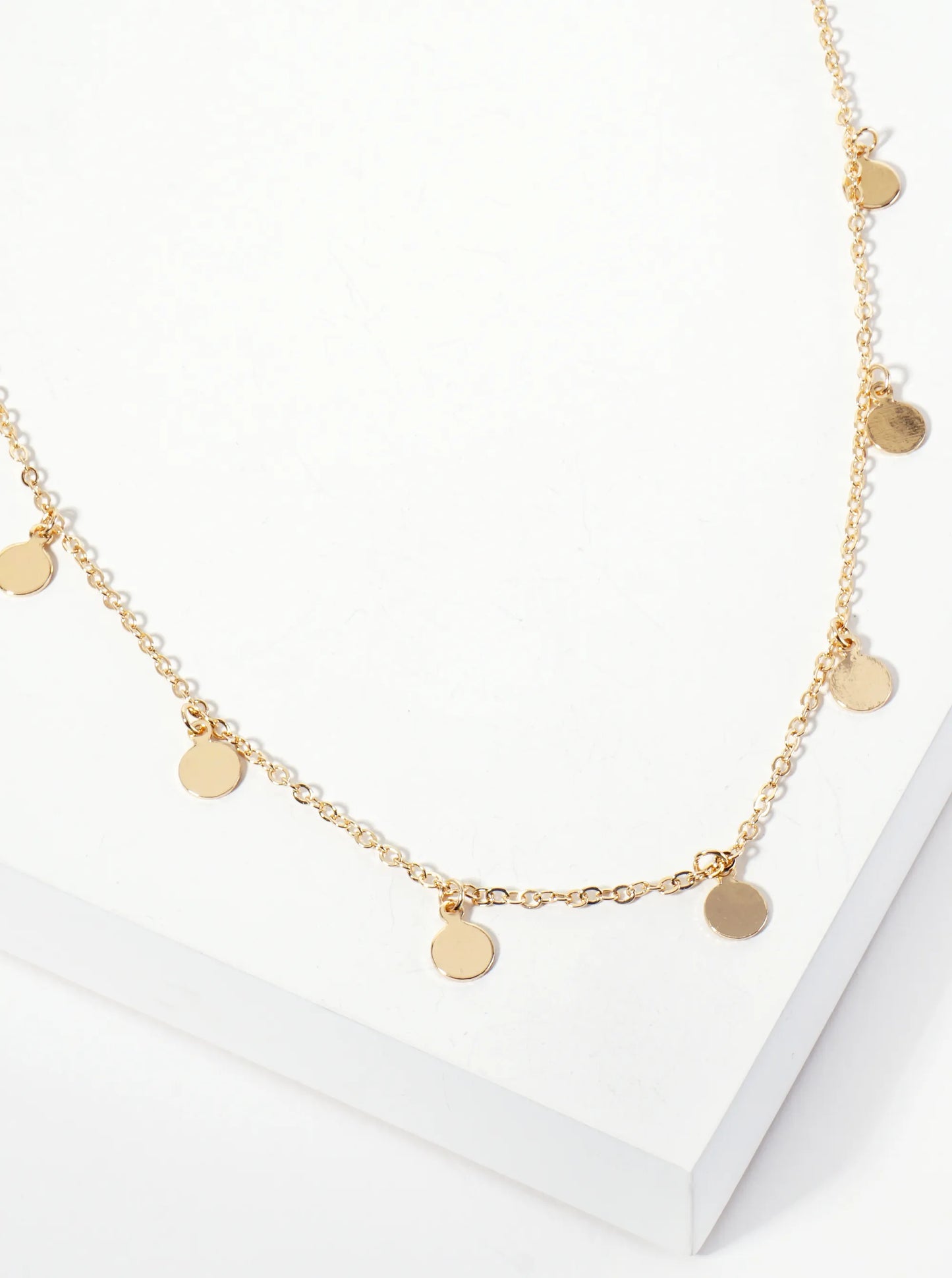 Polished Disc Charm 16-inch Station Necklace