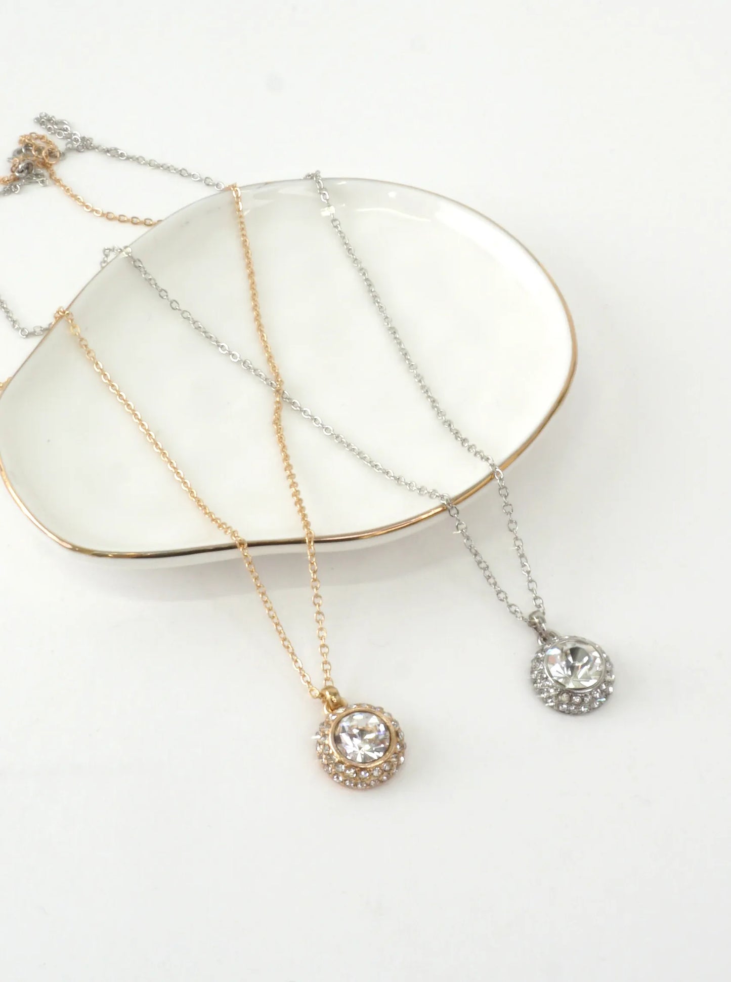 Polished Geometric Pendant Necklace