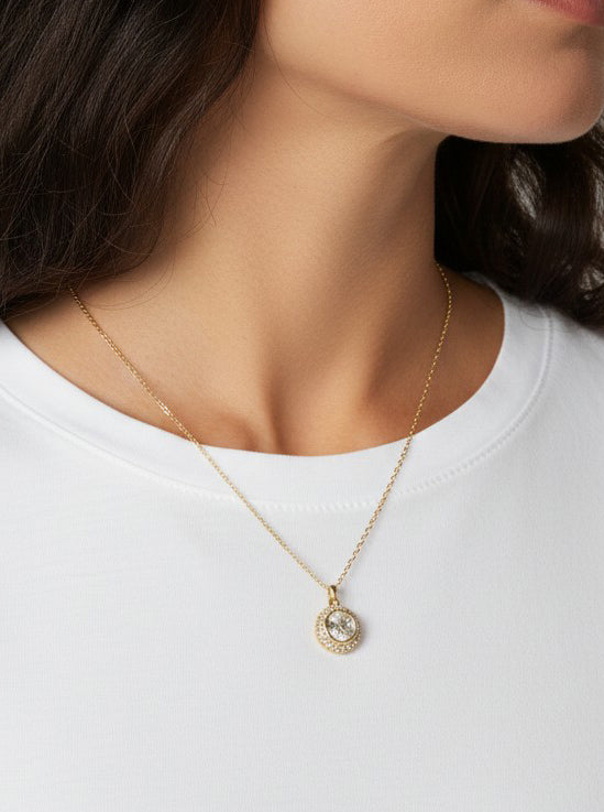 Polished Geometric Pendant Necklace