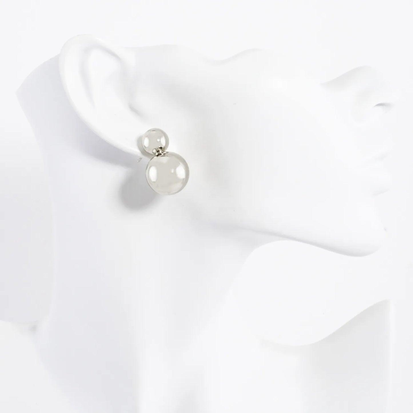 Polished Hollow Double Circle 14K-Gold-Dipped Brass Earrings