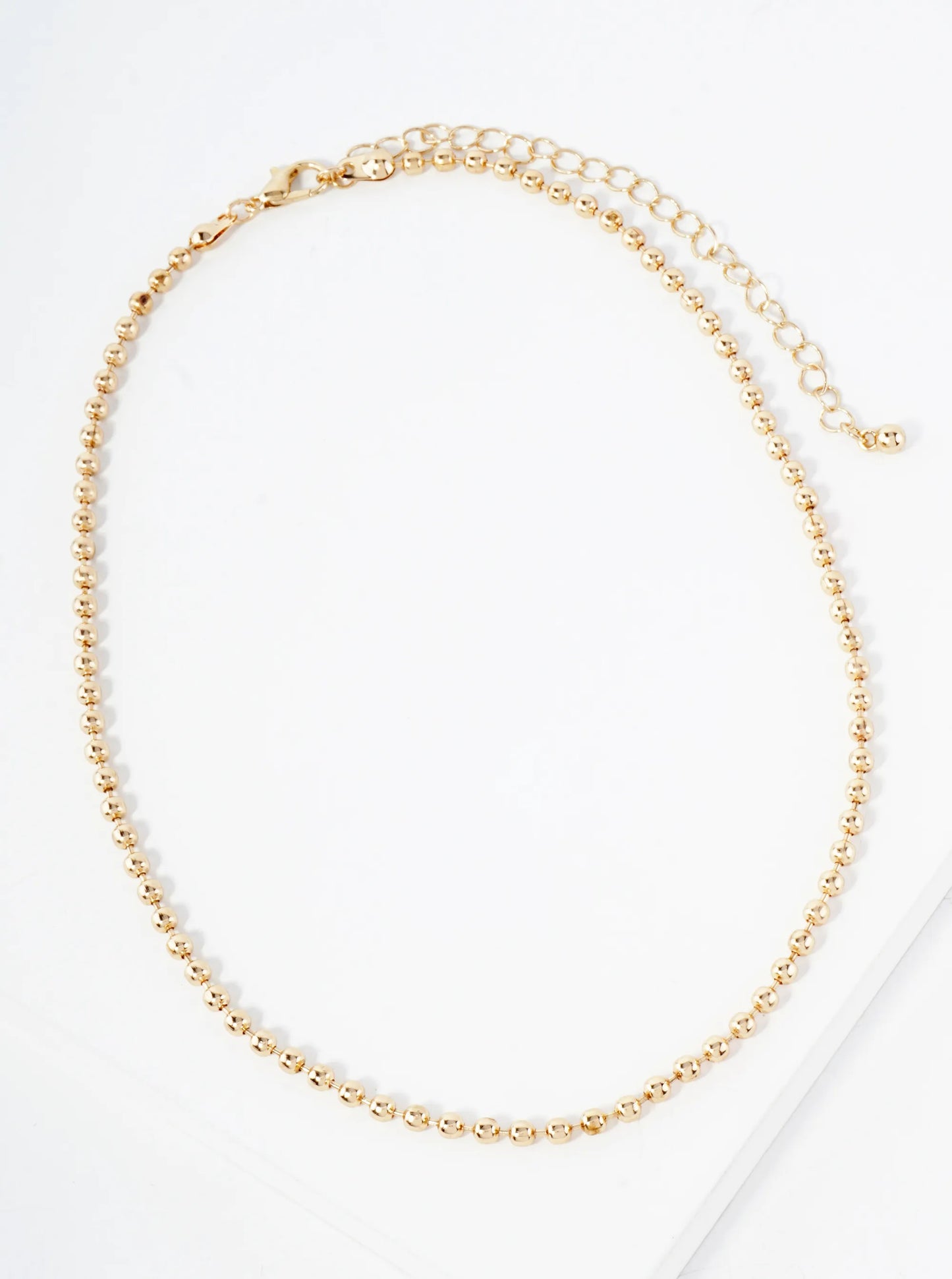 Polished Metal 3mm Ball-Chain 14-inch Choker Necklace