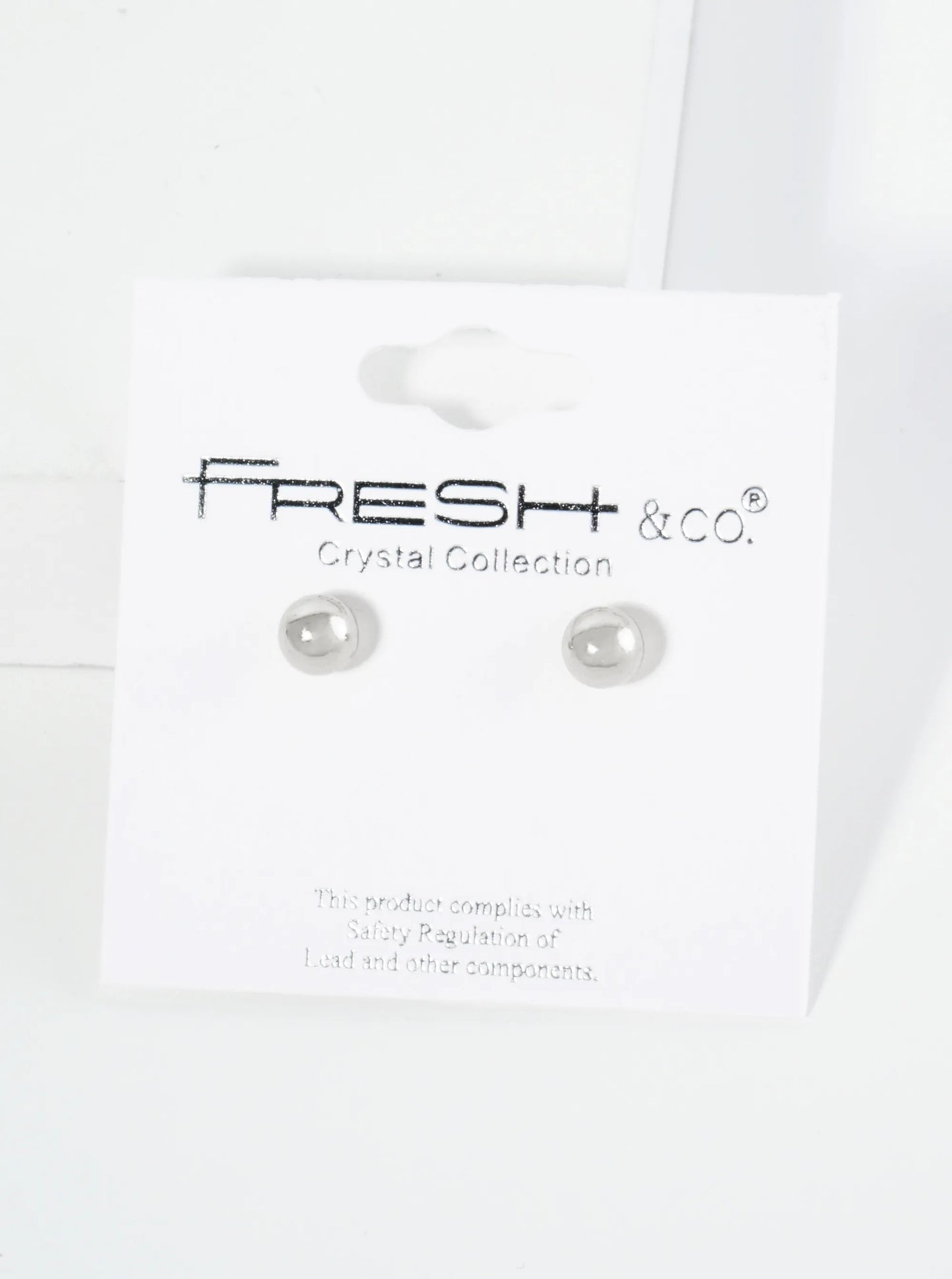 Polished Metal 6mm Brass Ball Stud Earrings