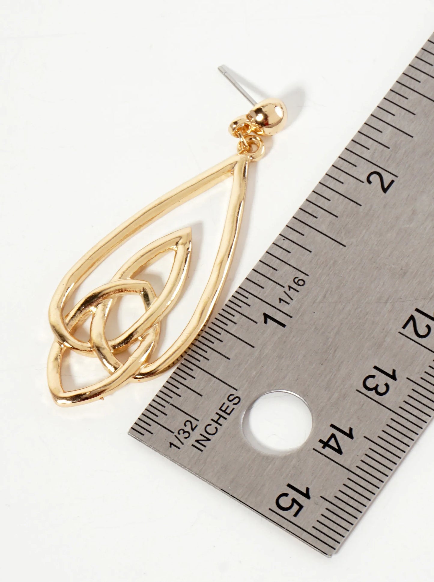 Polished Metal Celtic Knots Dangle Earrings