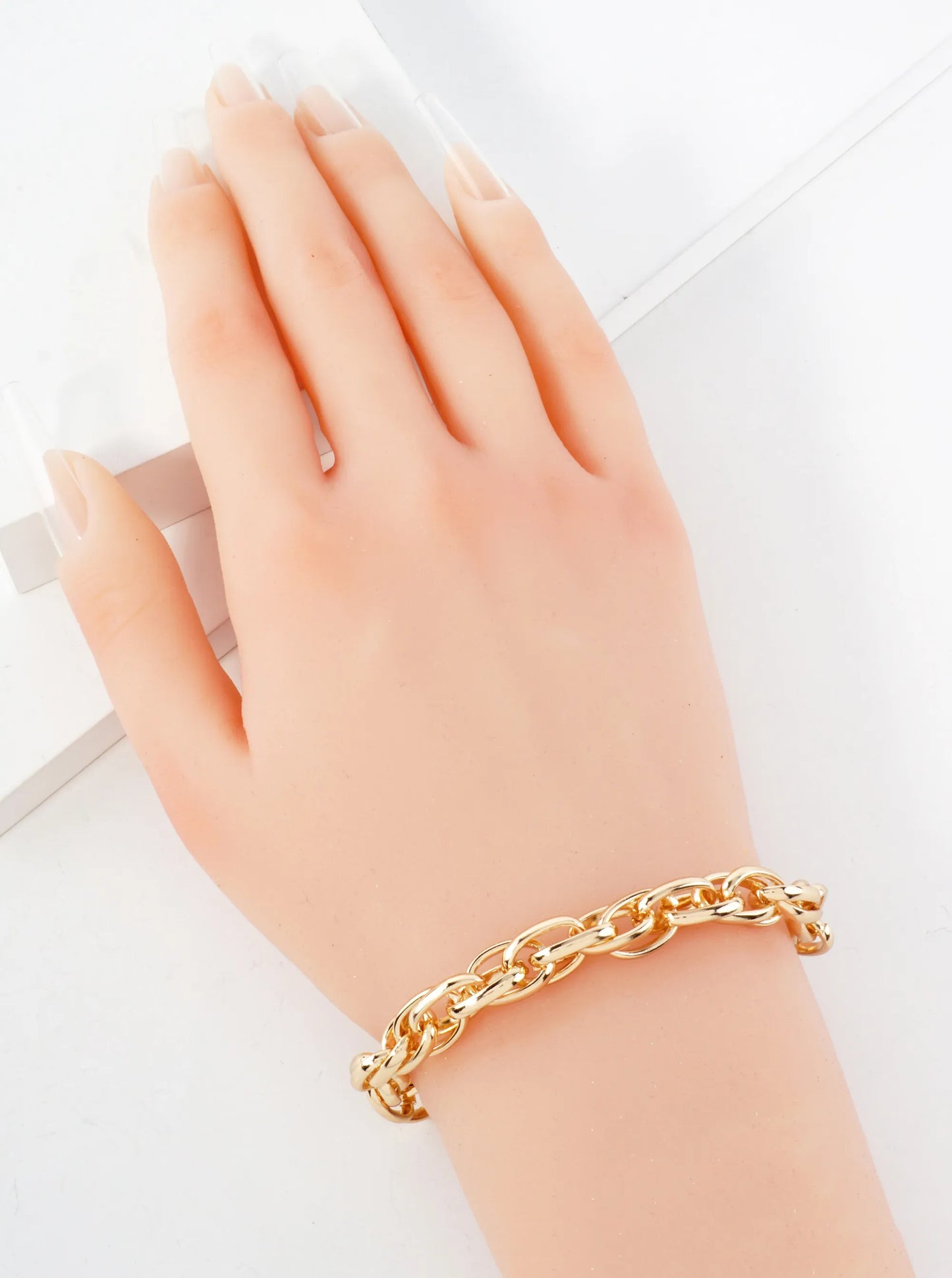 Polished Metal Chain Bracelet