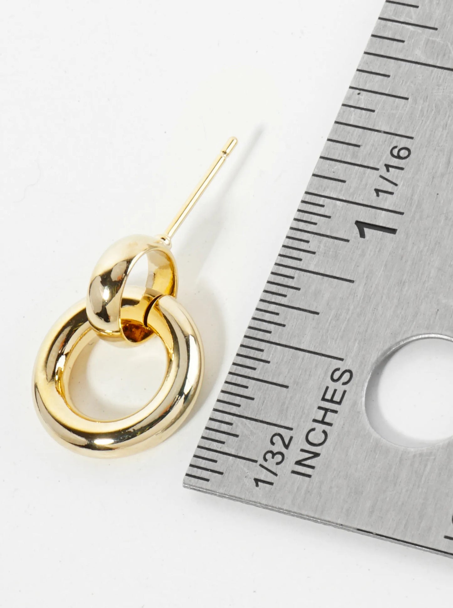 Polished Metal Door Knocker Design Minimalist Post Earrings