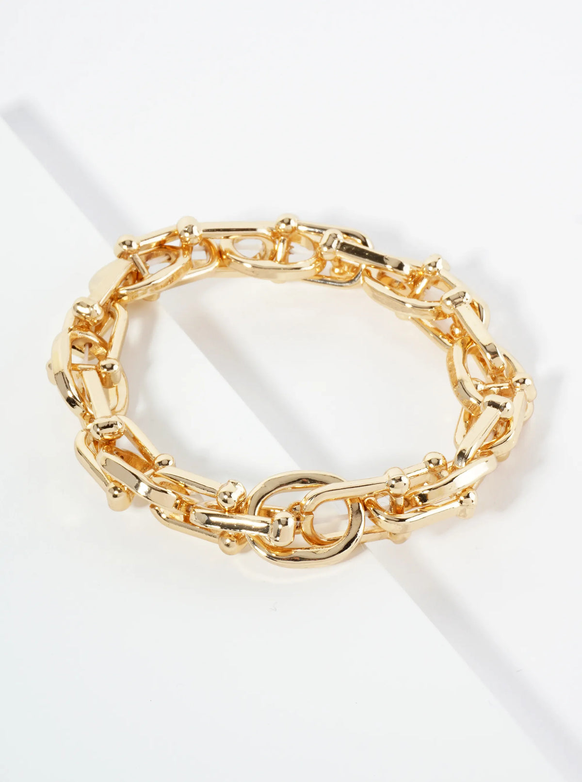 Polished Metal HardWear Chain Stretch Bracelet