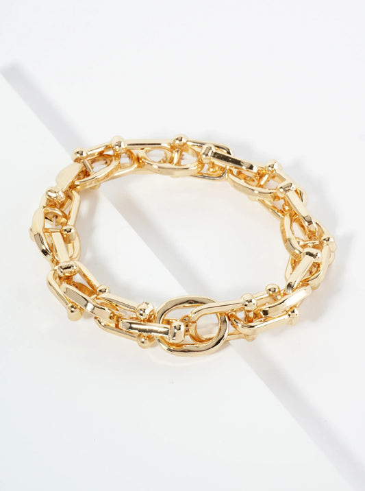 Polished Metal HardWear Chain Stretch Bracelet