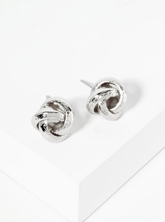 18K Gold Dipped Pave Set CZ 7mm Dainty Round Stud Earrings