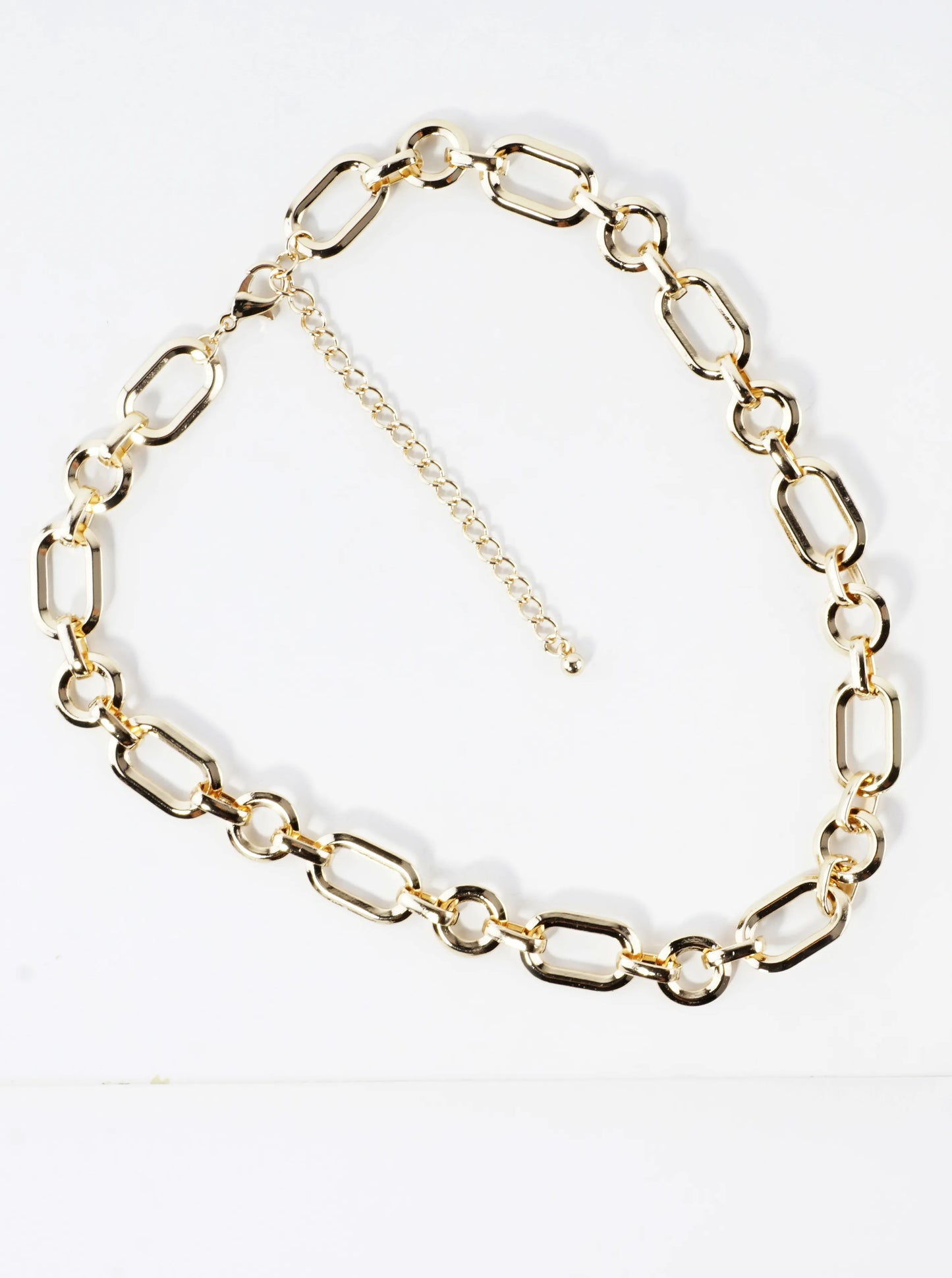 Polished Oval Link Chain Necklace