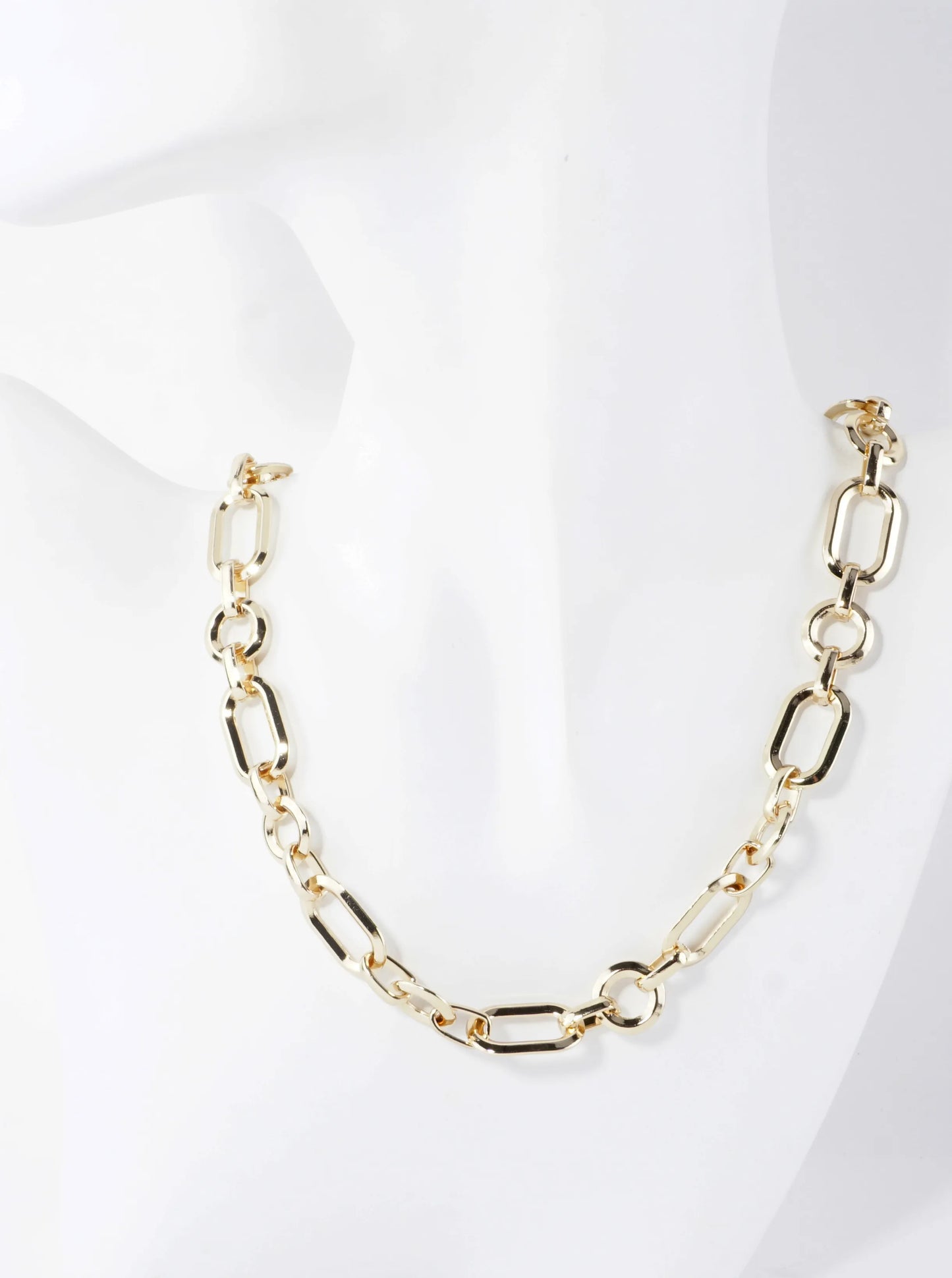 Polished Oval Link Chain Necklace