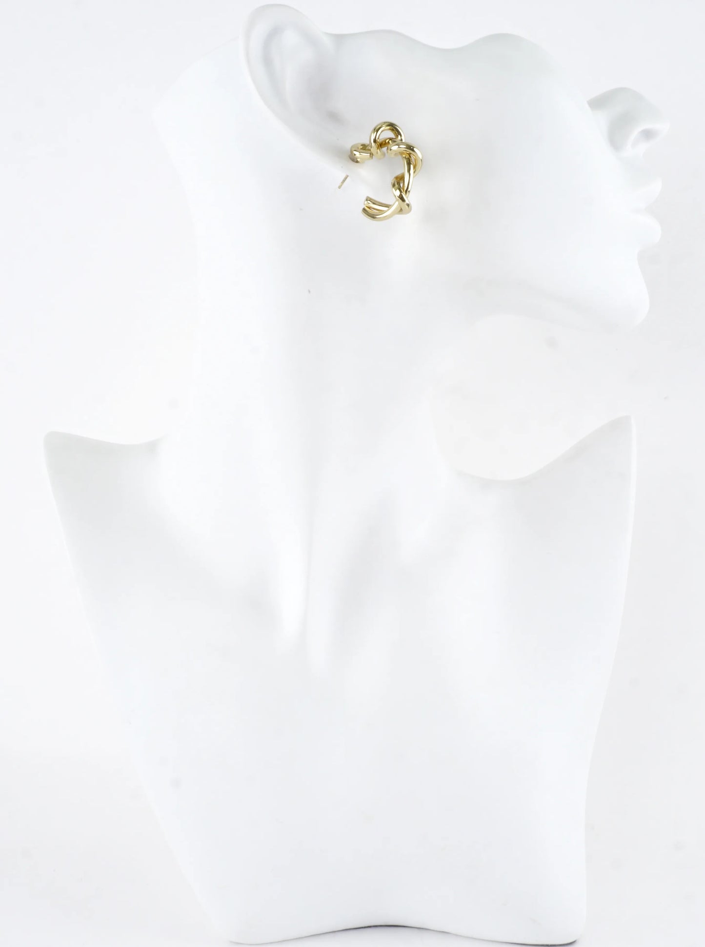 Polished Twisted Branch Hoop Earrings