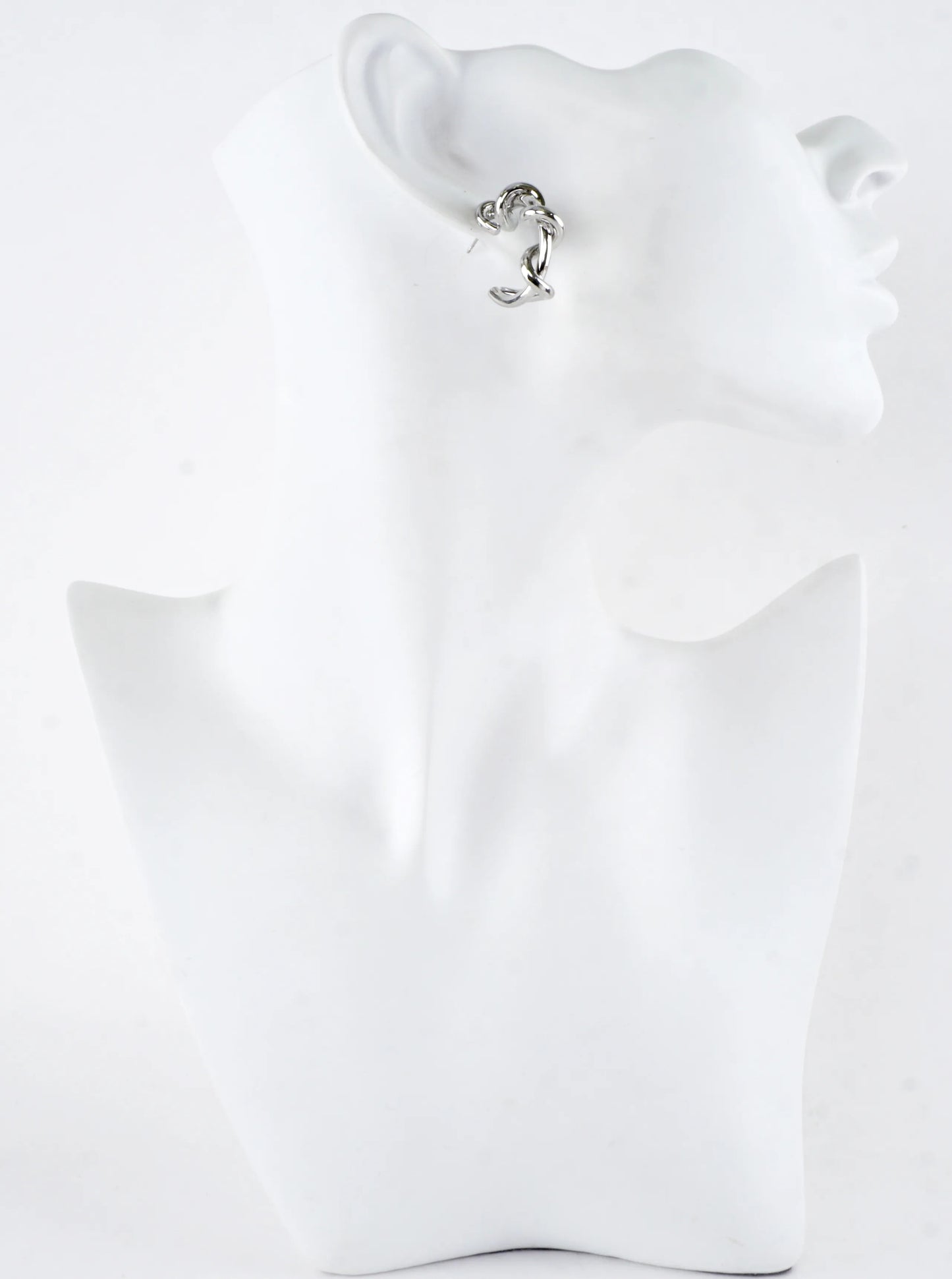 Polished Twisted Branch Hoop Earrings