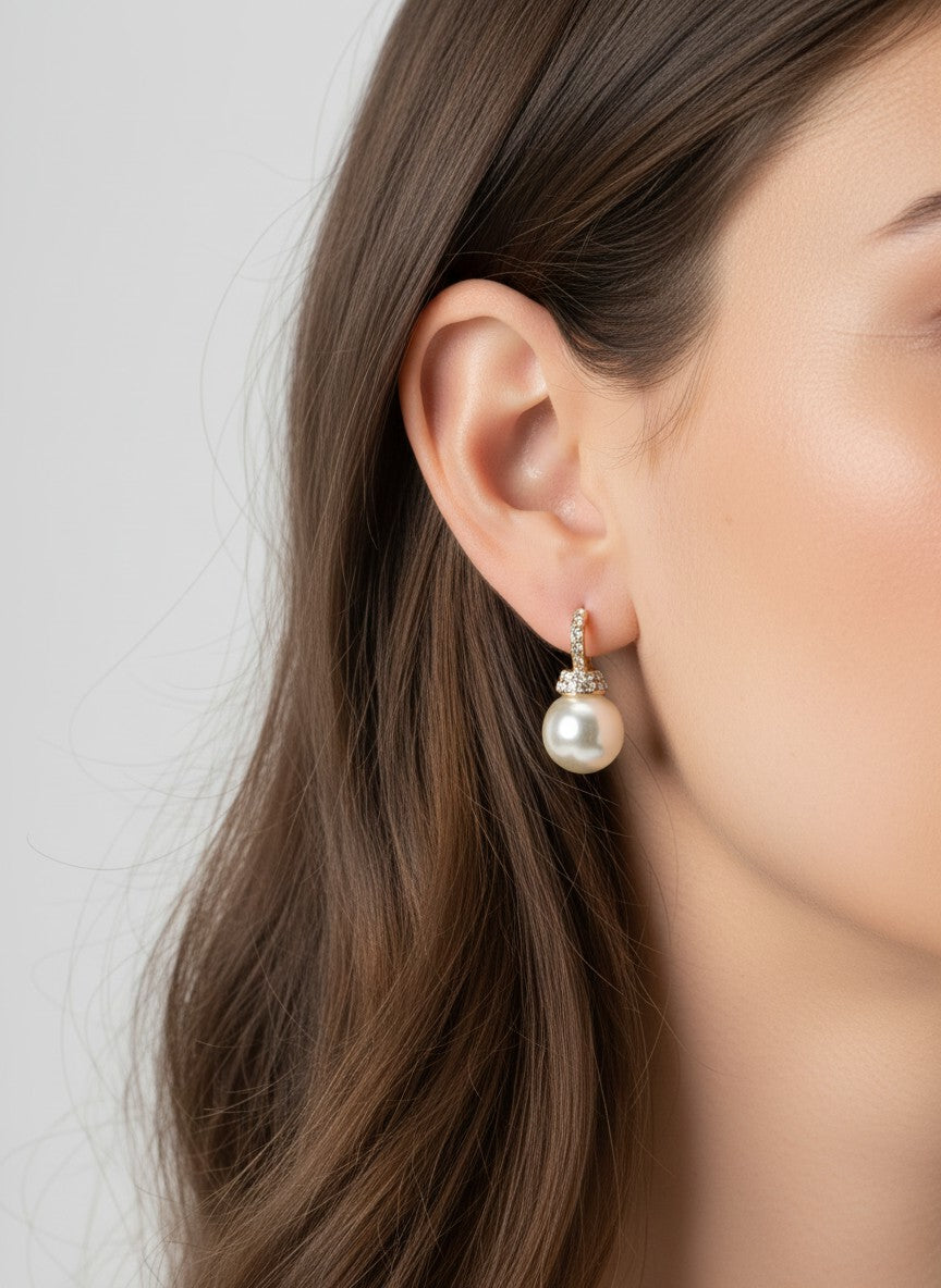 Polished Zinc Alloy Stud Earrings