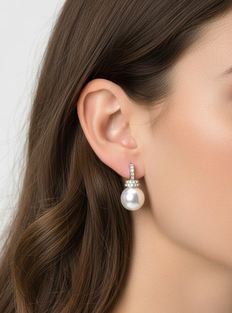 Polished Zinc Alloy Stud Earrings
