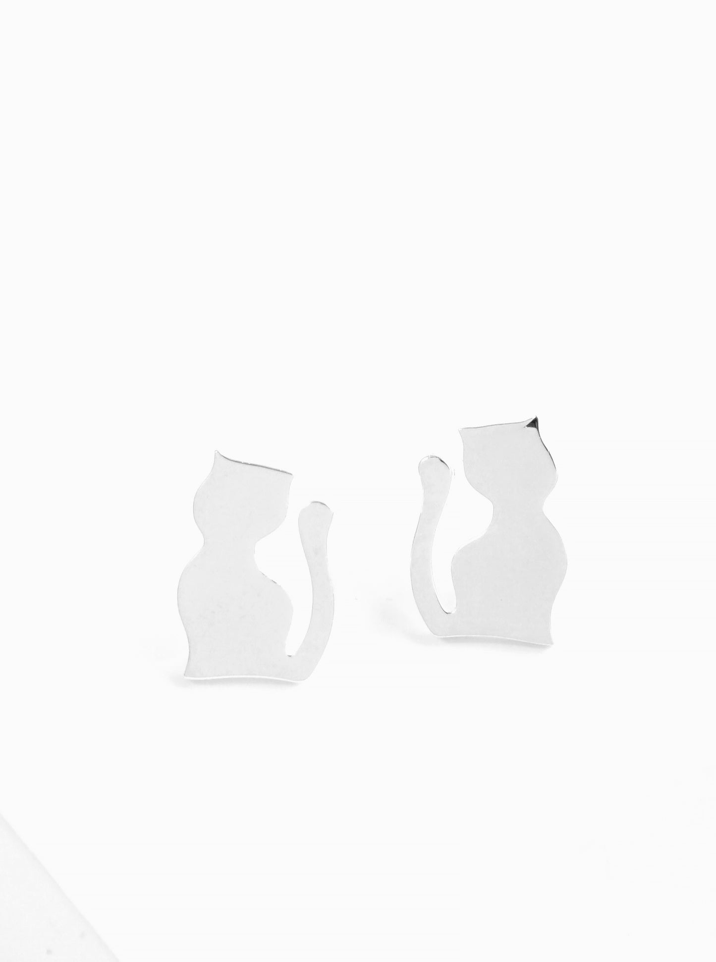Premium Stainless Steel Cat Post Stud Earrings