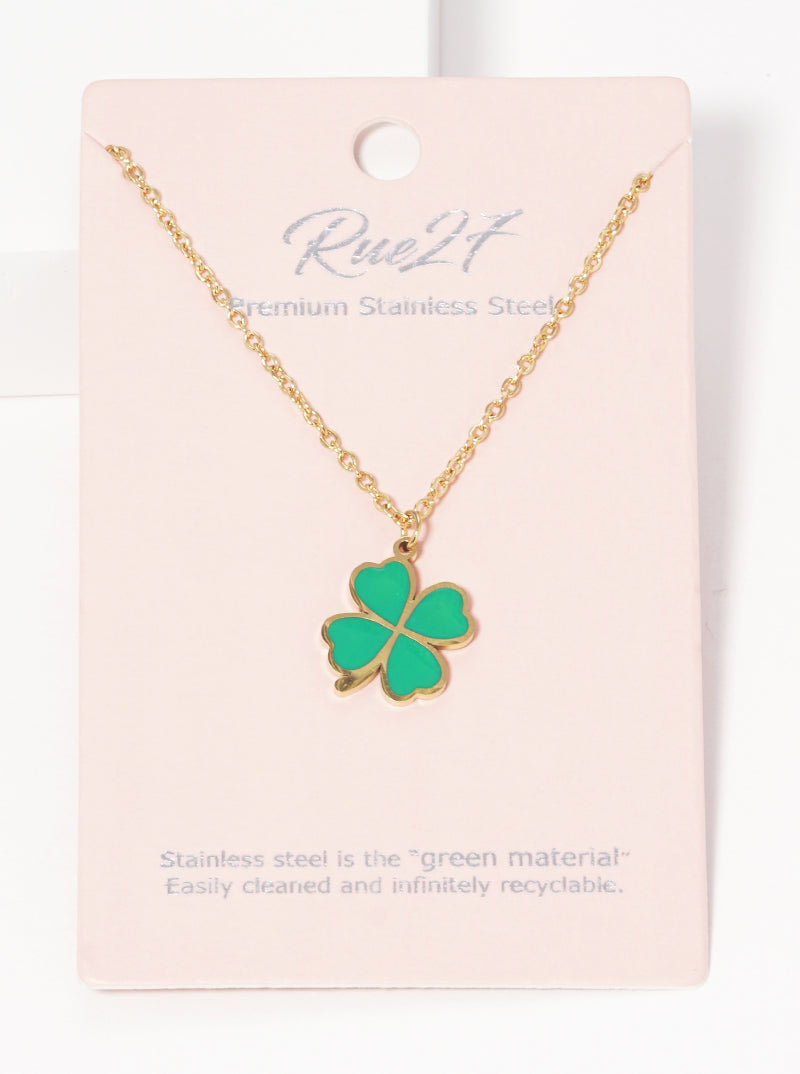 Premium Stainless Steel Clover Pendant Necklace