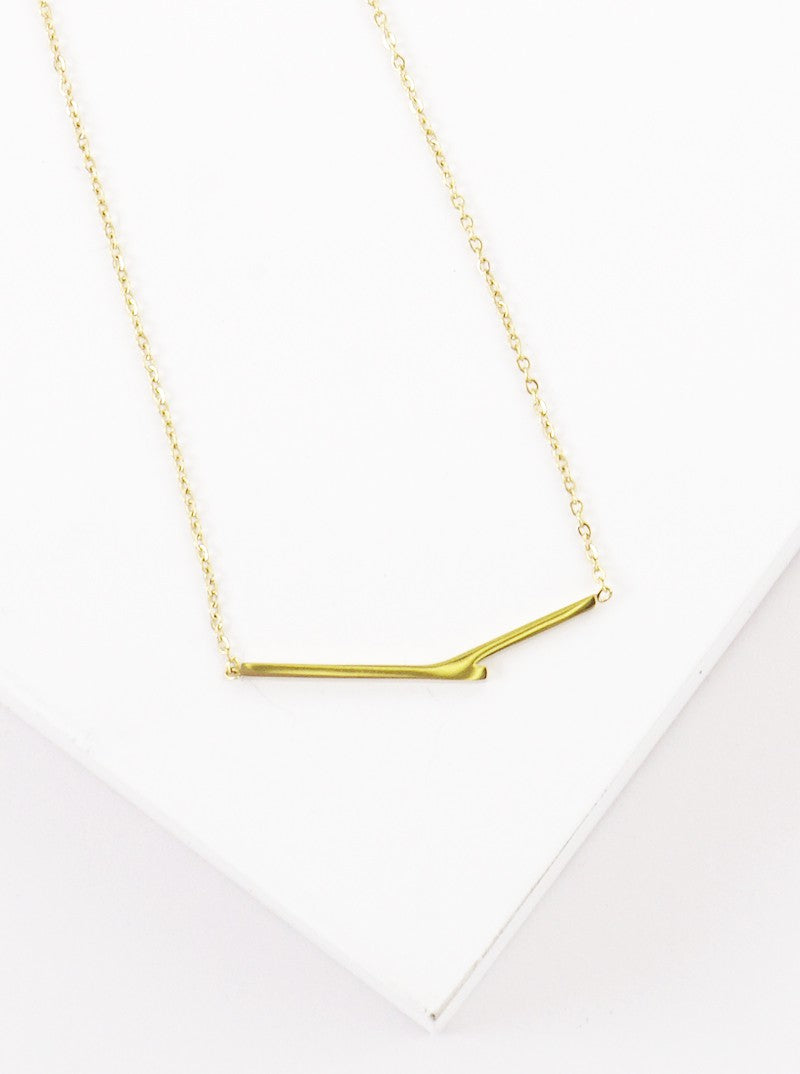 Premium Stainless Steel Geometric Bar Pendant Necklace