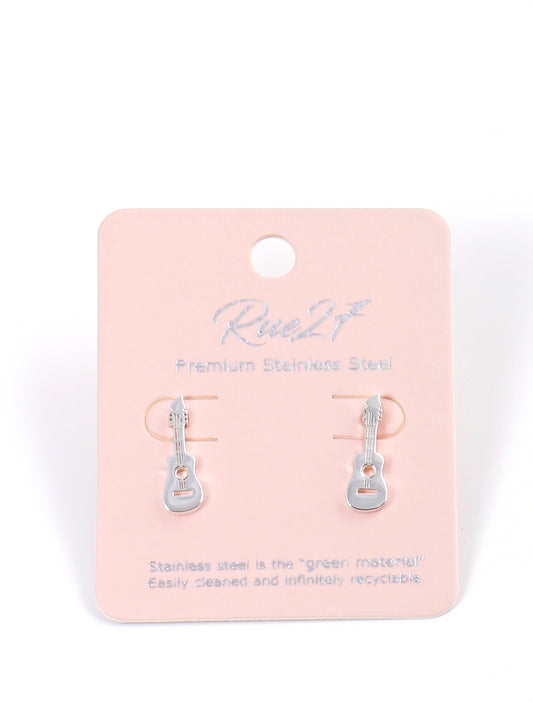 Premium Stainless Steel Guitar Post Stud Earrings