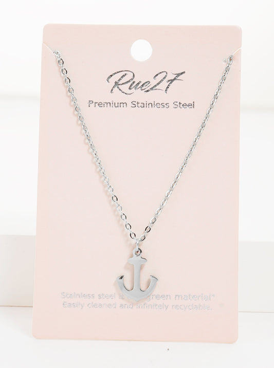 Premium Stainless Steel Nautical Theme Anchor Pendant Necklace