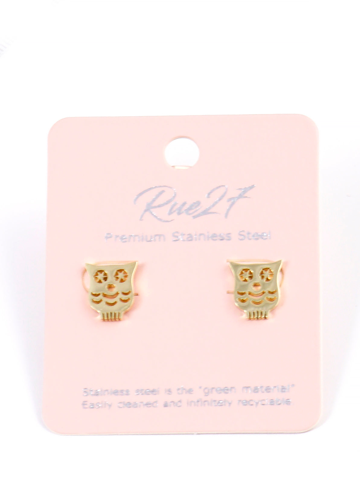 Premium Stainless Steel Owl Post Stud Earrings