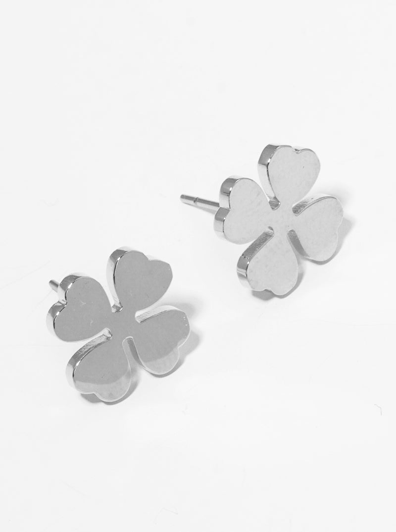 Premium Stainless Steel Clover Post Stud Earrings