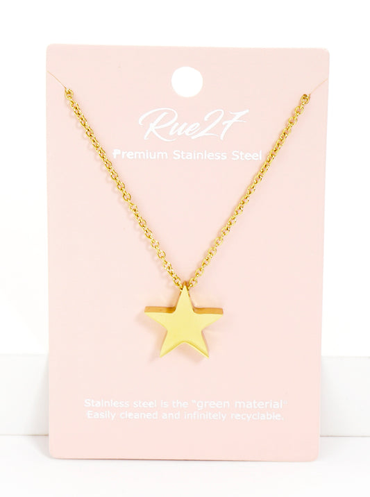 Premium Stainless Steel Star Pendant Necklace