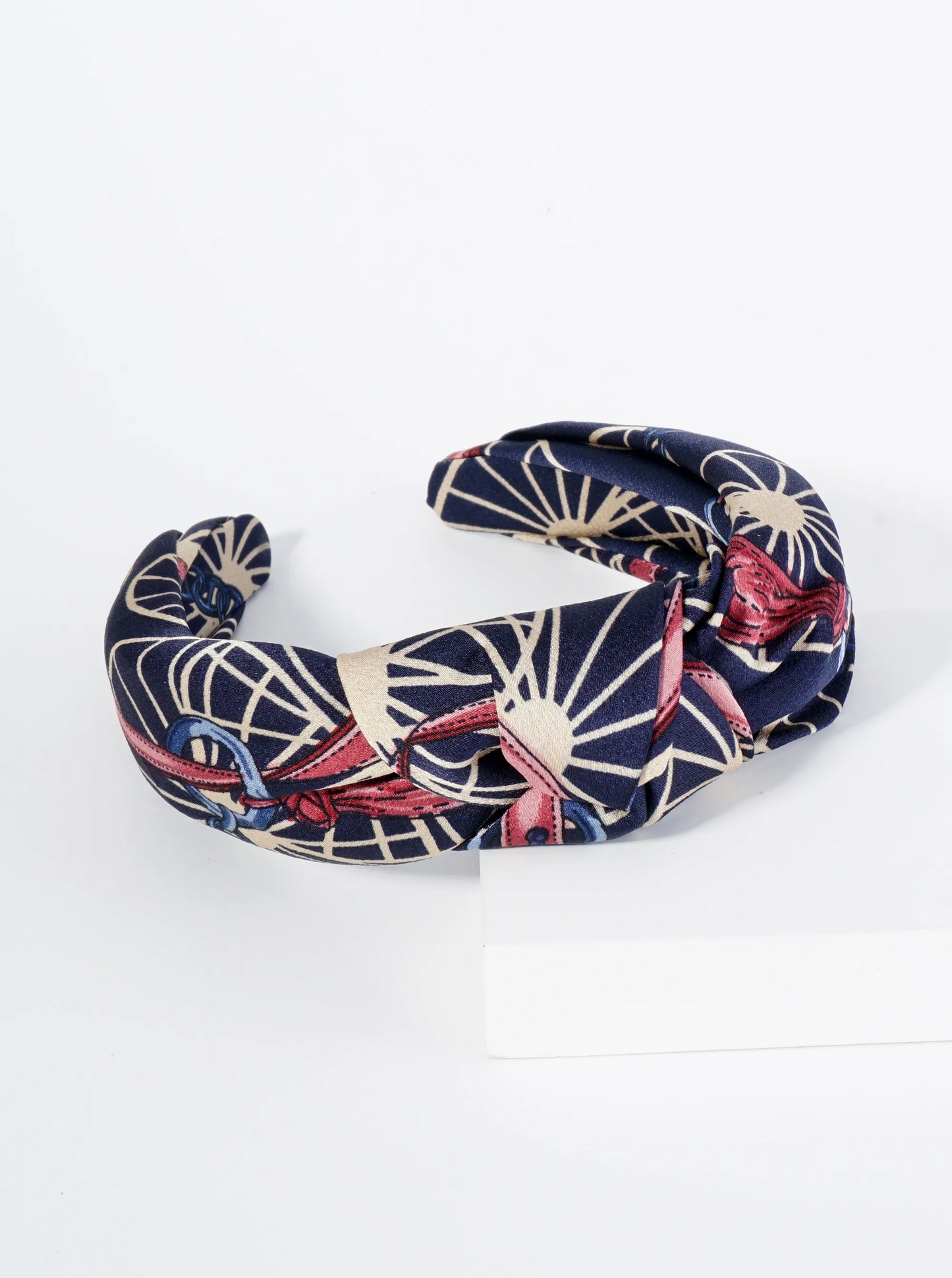 Printed Fabric Top Knotted Headband