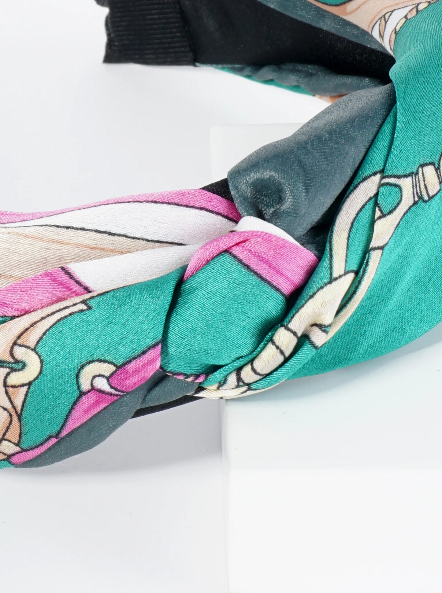 Printed Fabric Top Knotted Headband