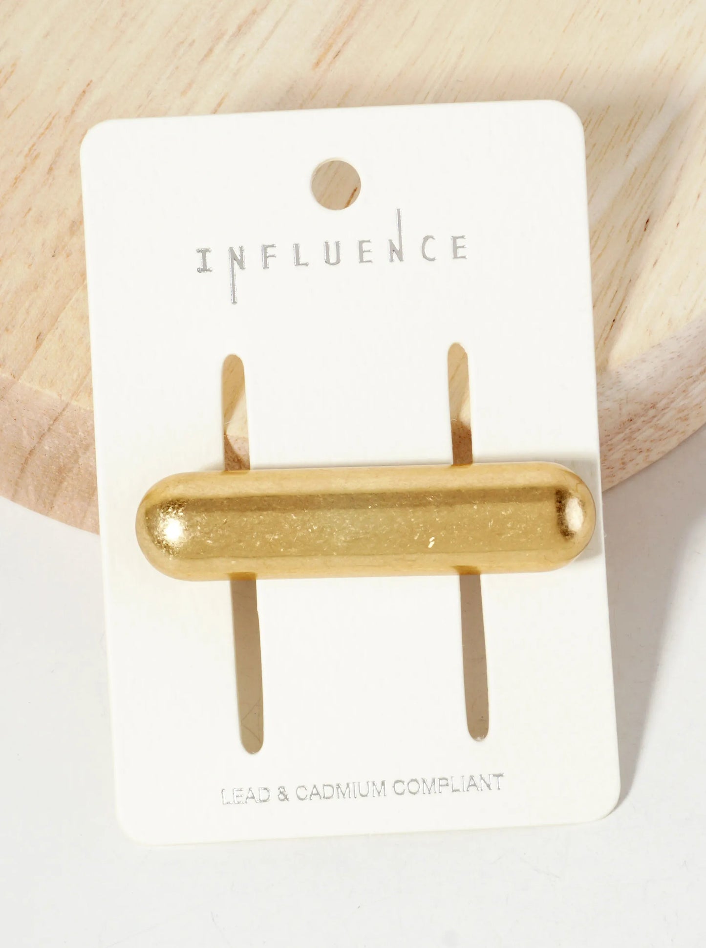 Puffy 2-inch Bar Metal Casting Hair-Pin
