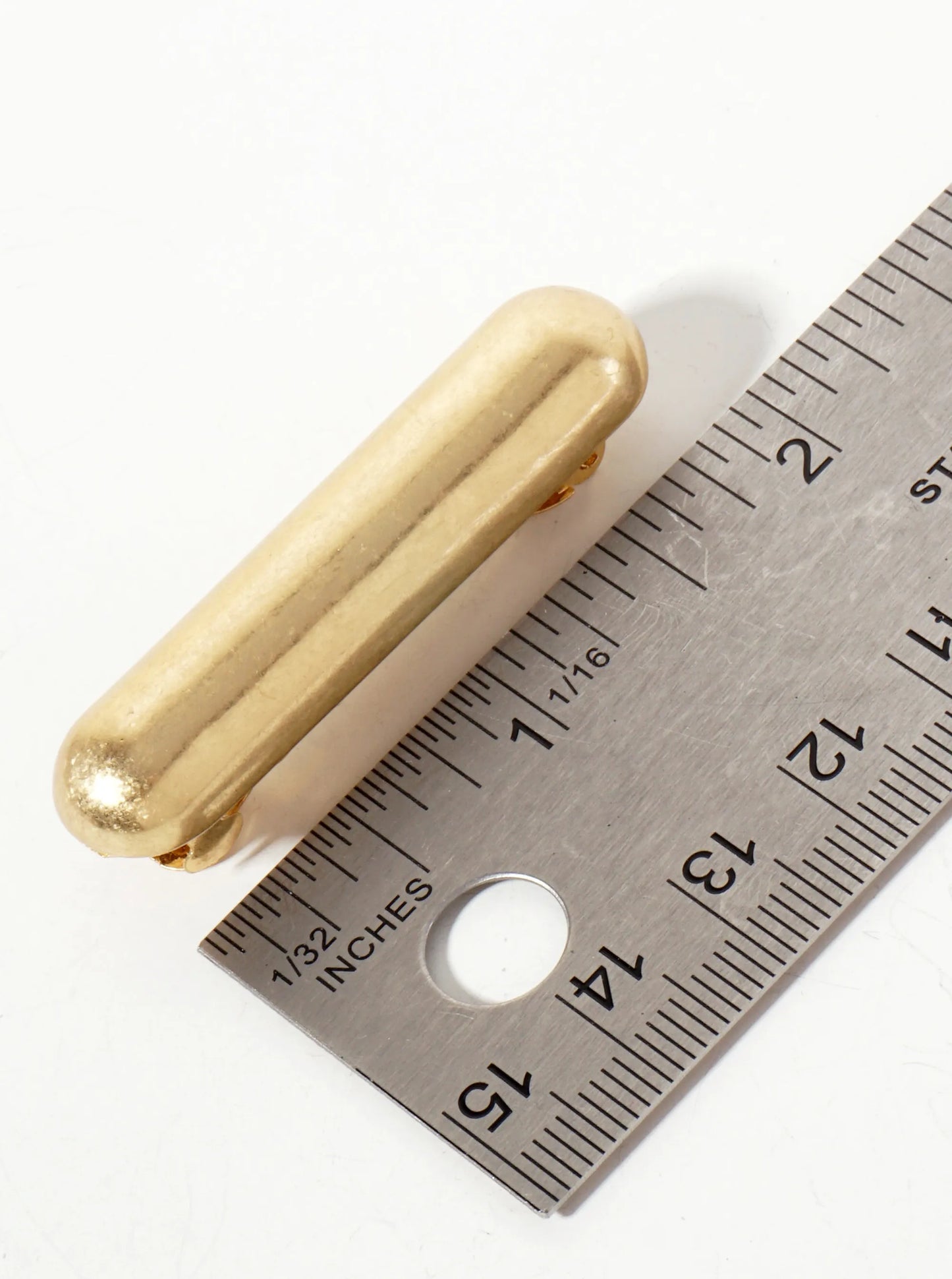 Puffy 2-inch Bar Metal Casting Hair-Pin