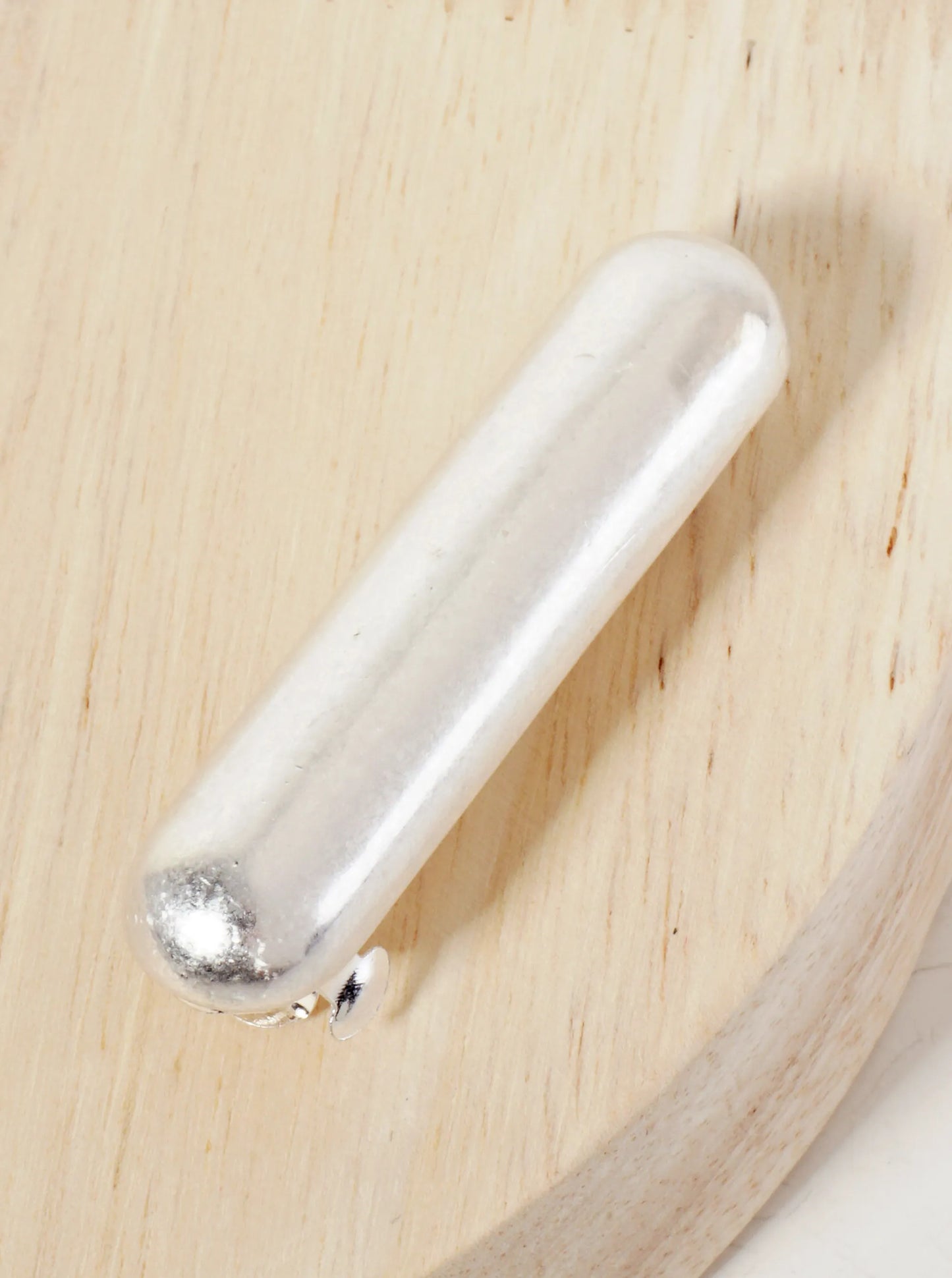 Puffy 2-inch Bar Metal Casting Hair-Pin