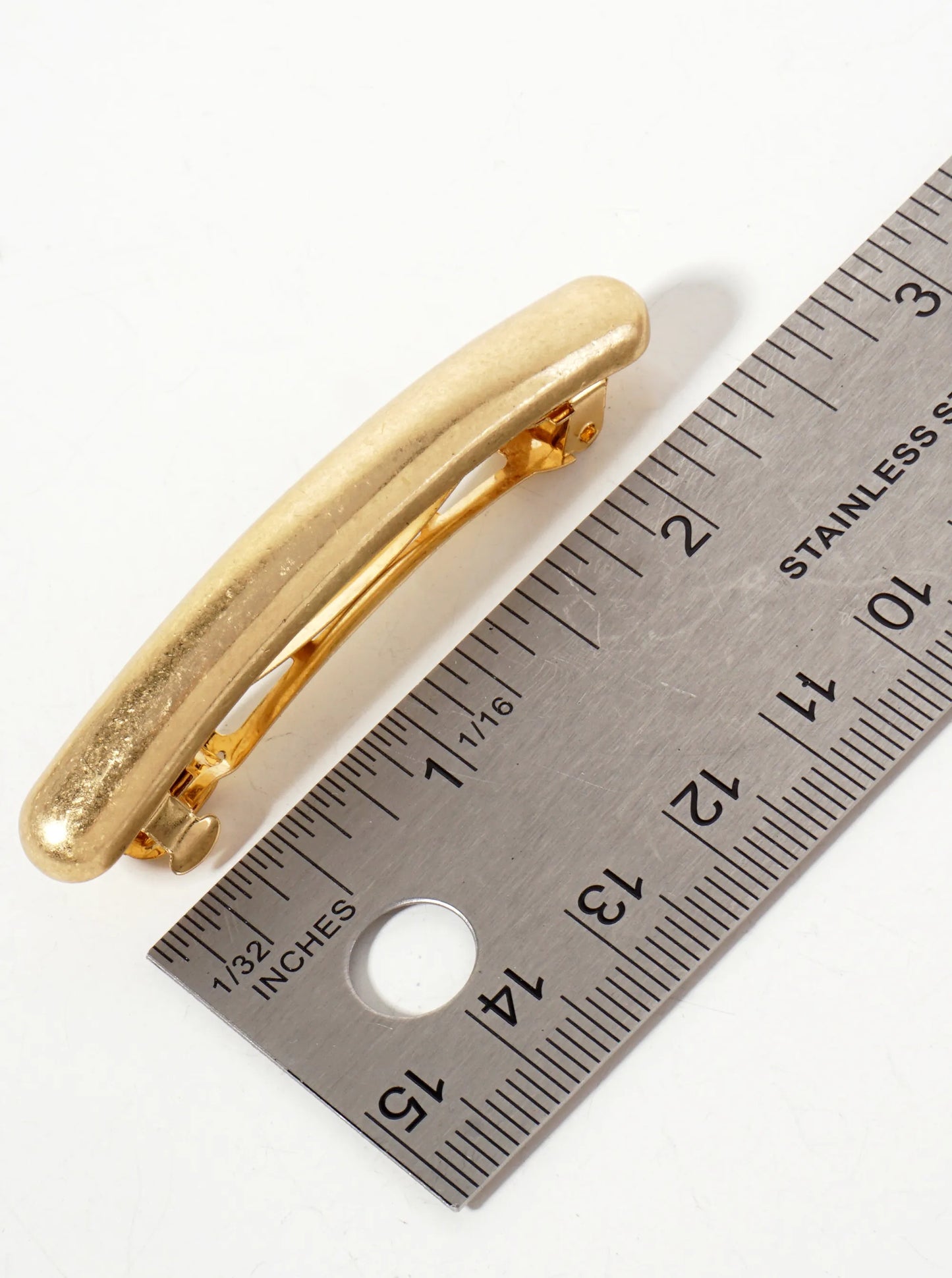 Puffy Curved Bar Metal Casting Hair-Pin