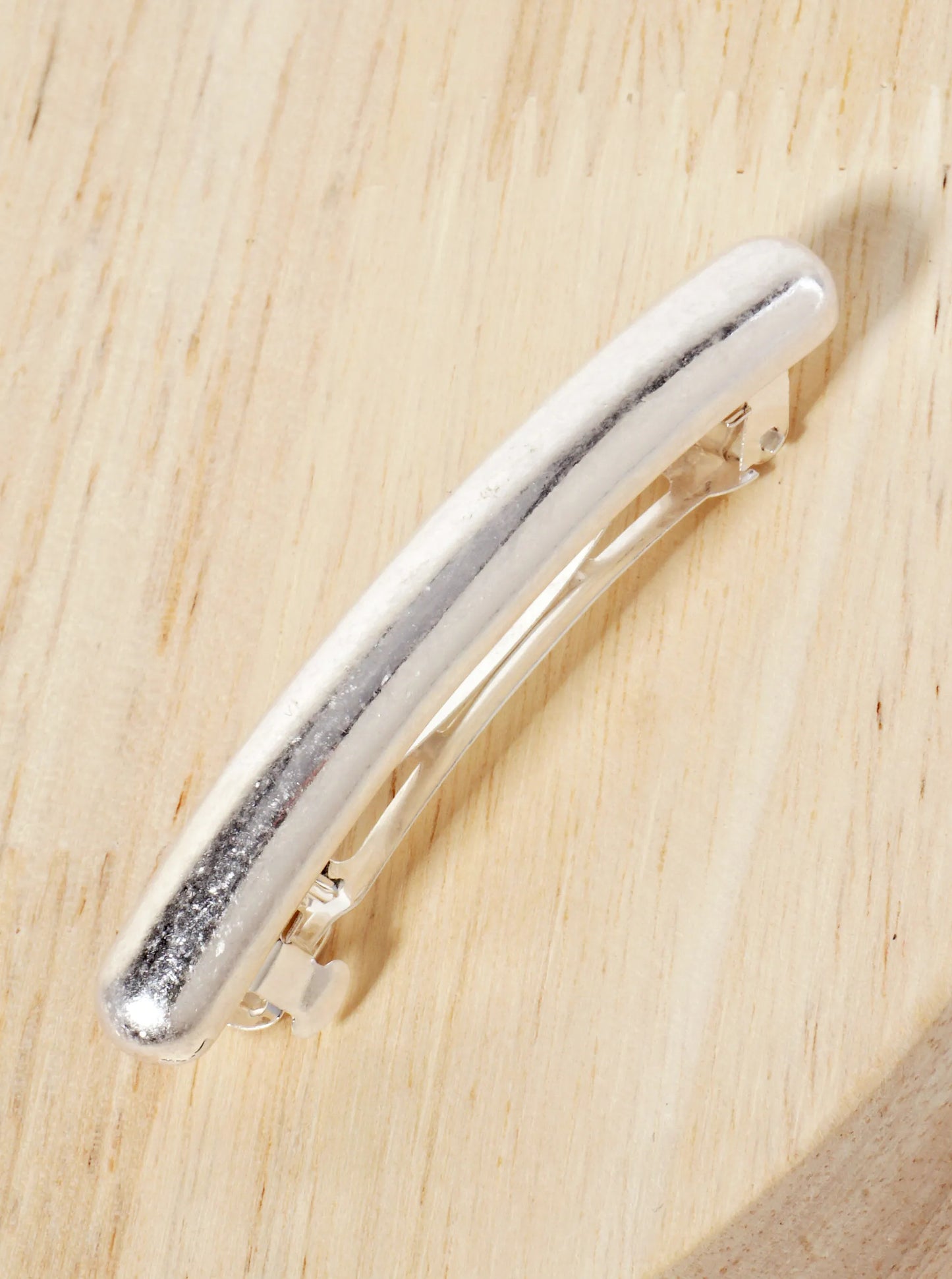 Puffy Curved Bar Metal Casting Hair-Pin