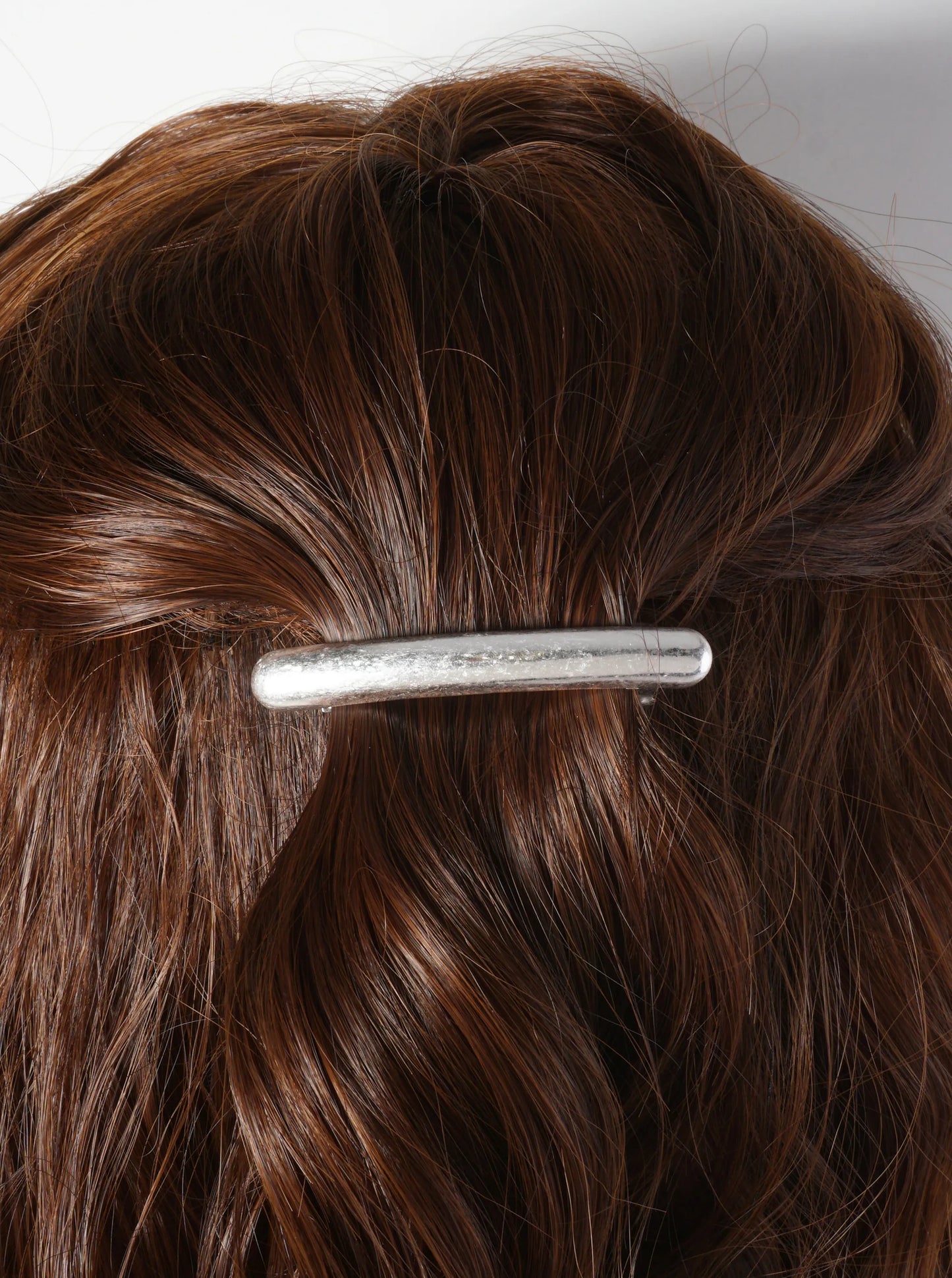 Puffy Curved Bar Metal Casting Hair-Pin