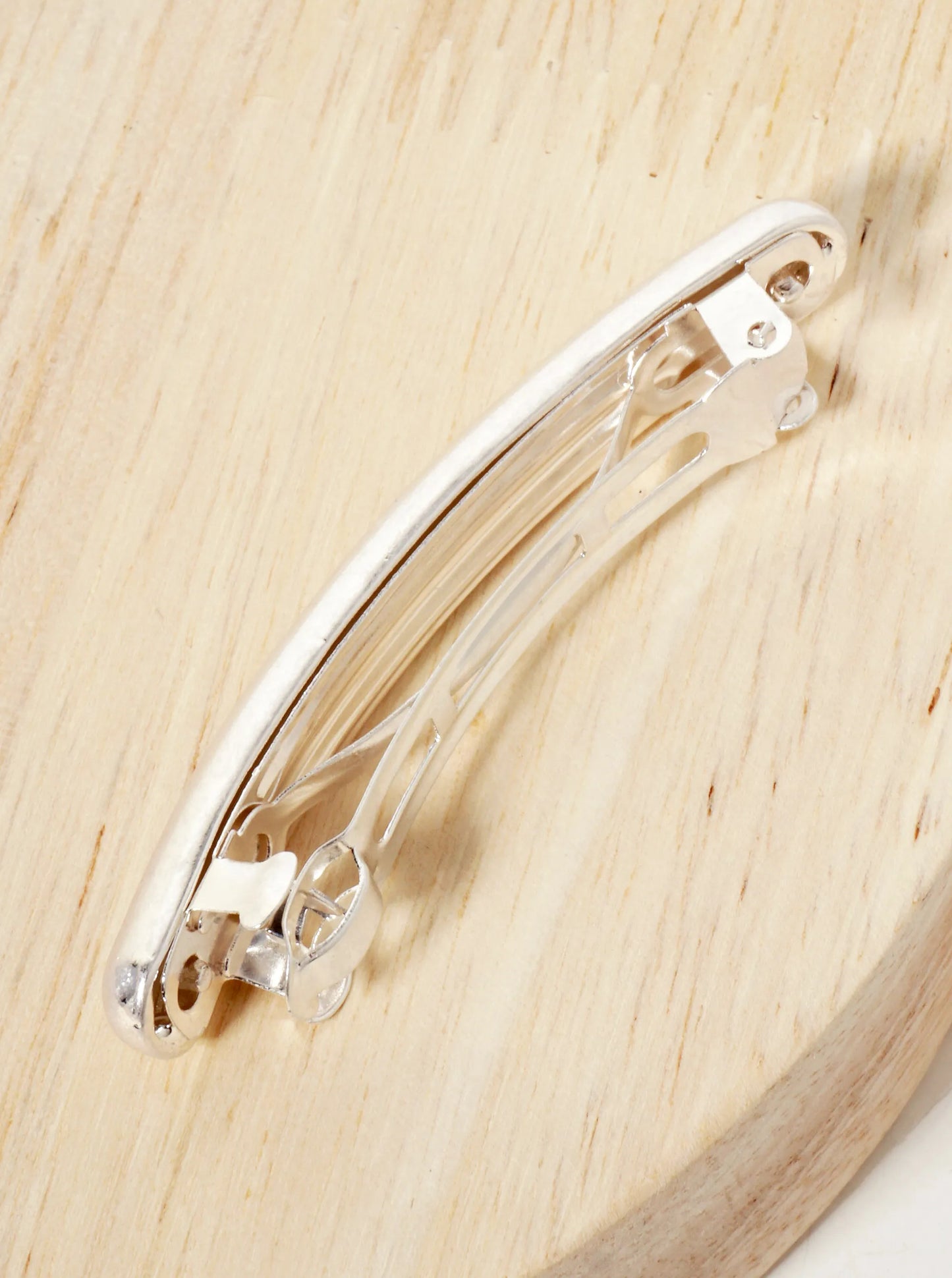 Puffy Curved Bar Metal Casting Hair-Pin