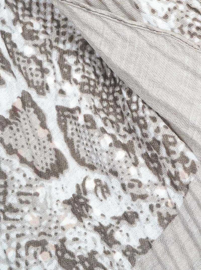Python Snake Pattern Print Lightweight All Weather Oblong Scarf