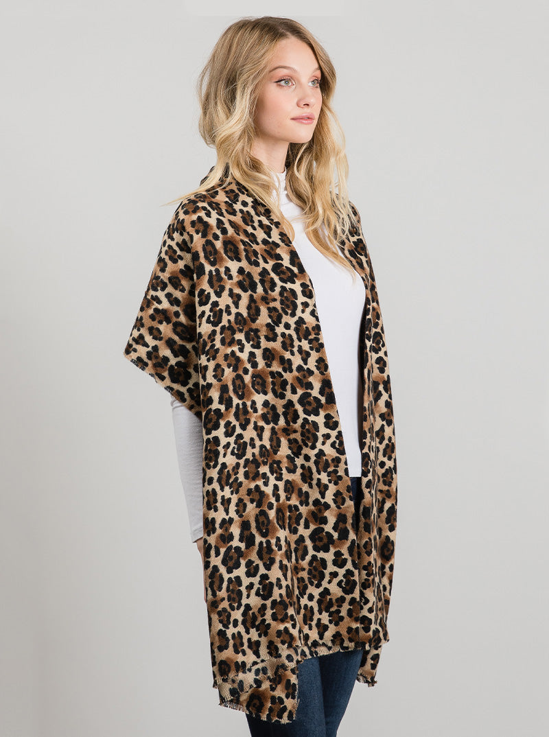 Python Snake Skin Animal Print Oblong Scarf