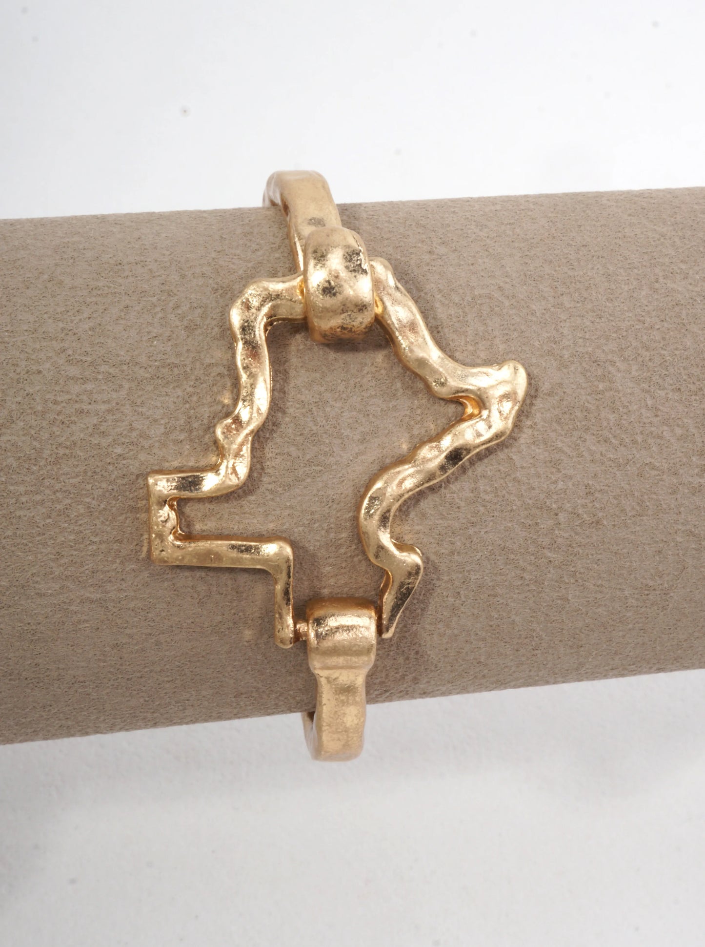 Abstract Sculptural Hammered Cuff Bracelet