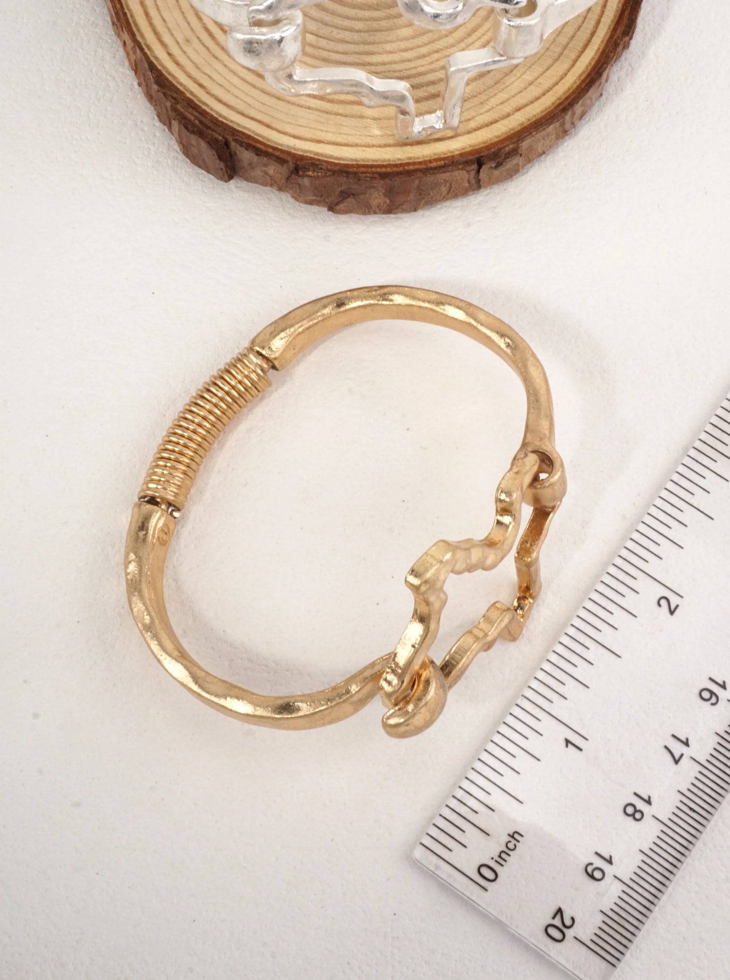 Abstract Sculptural Hammered Cuff Bracelet