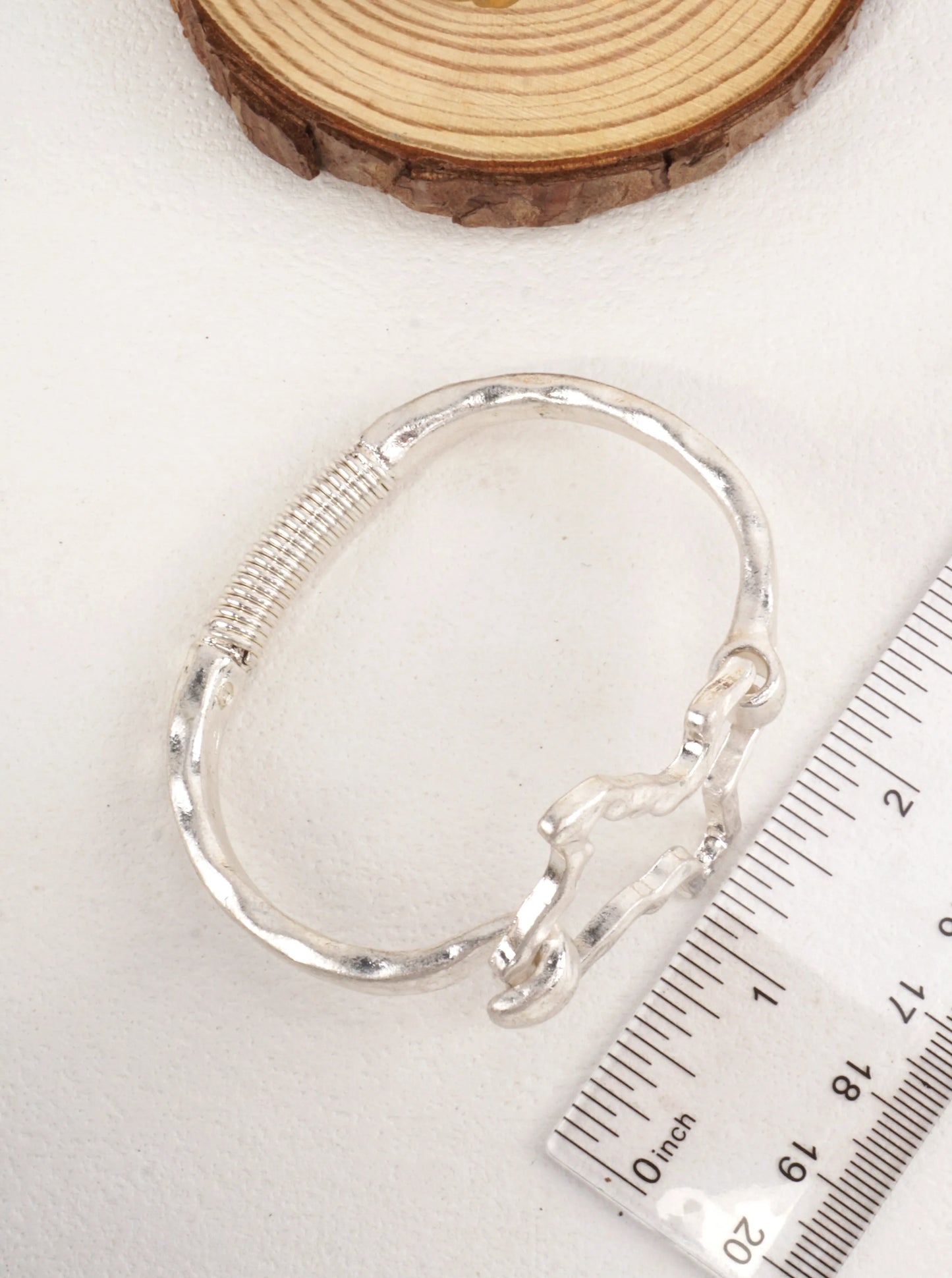 Abstract Sculptural Hammered Cuff Bracelet